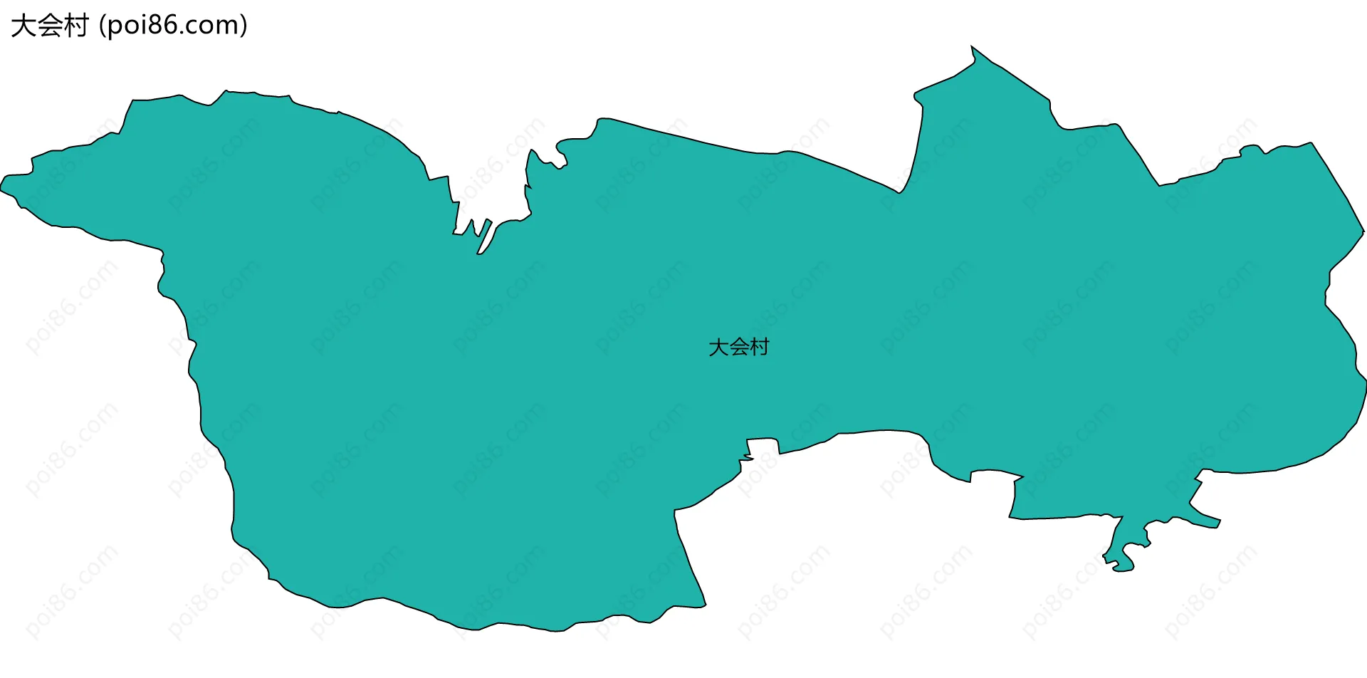 大会村边界地图