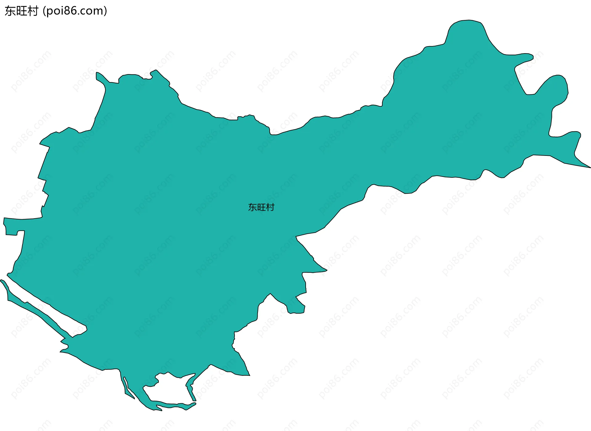 东旺村边界地图