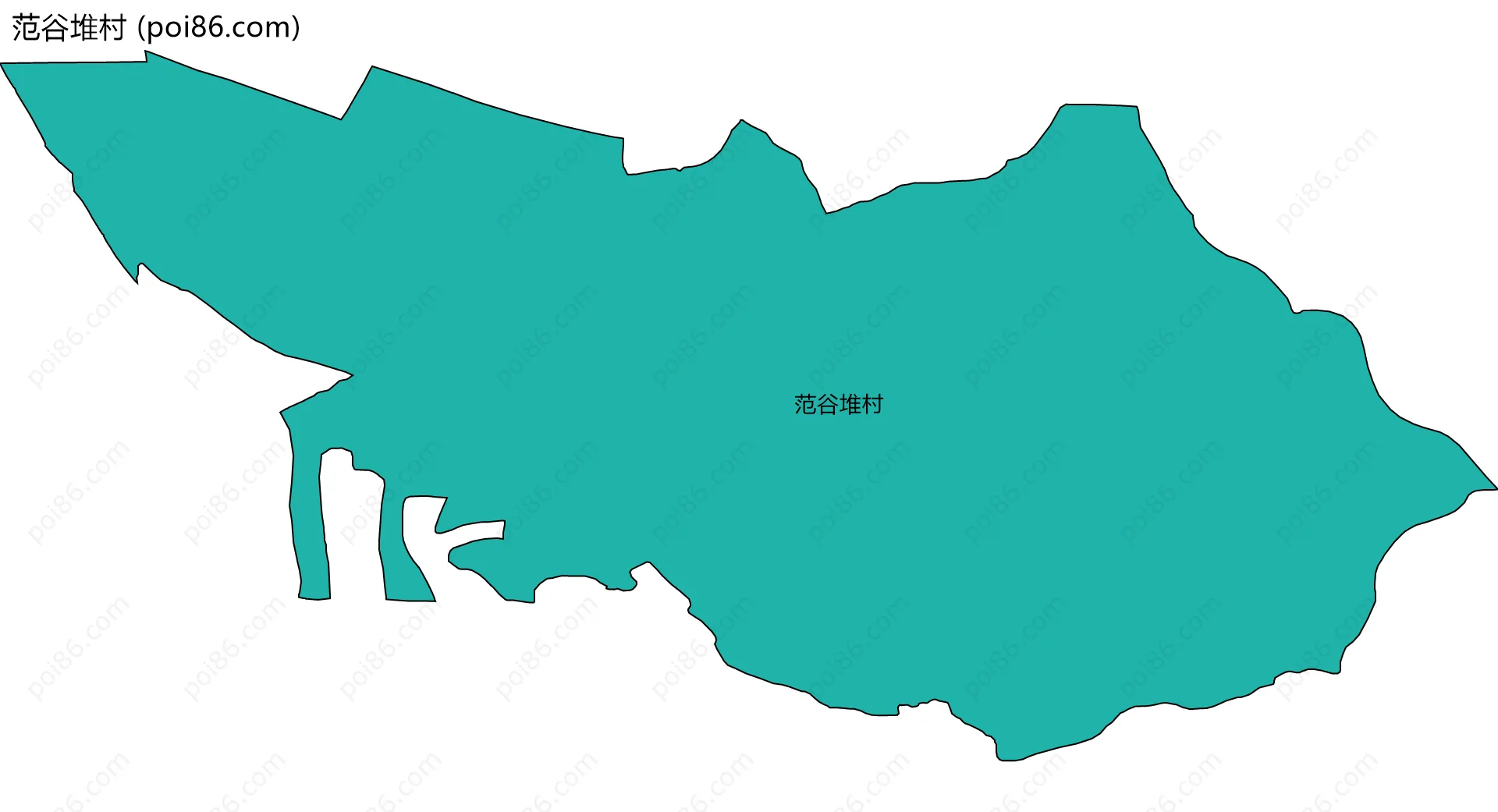 范谷堆村边界地图