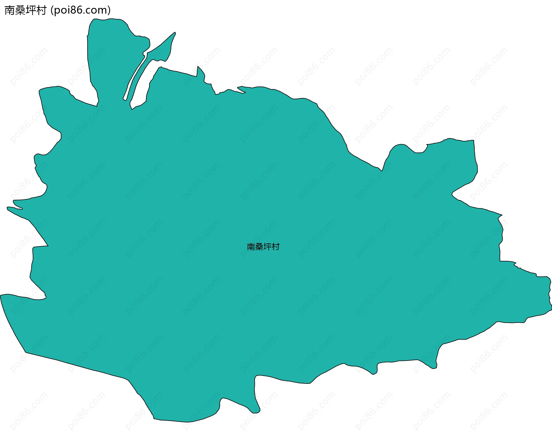 南桑坪村边界地图