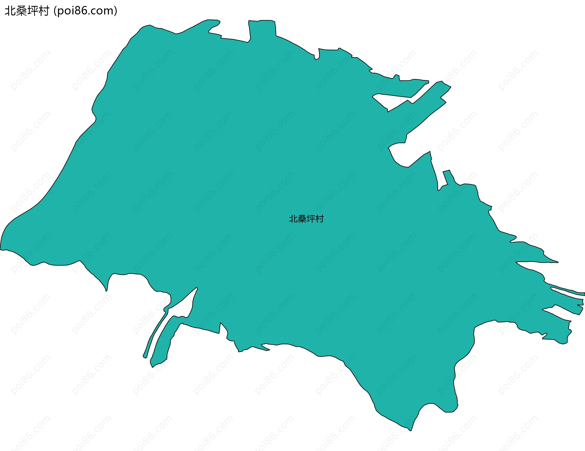 北桑坪村边界地图