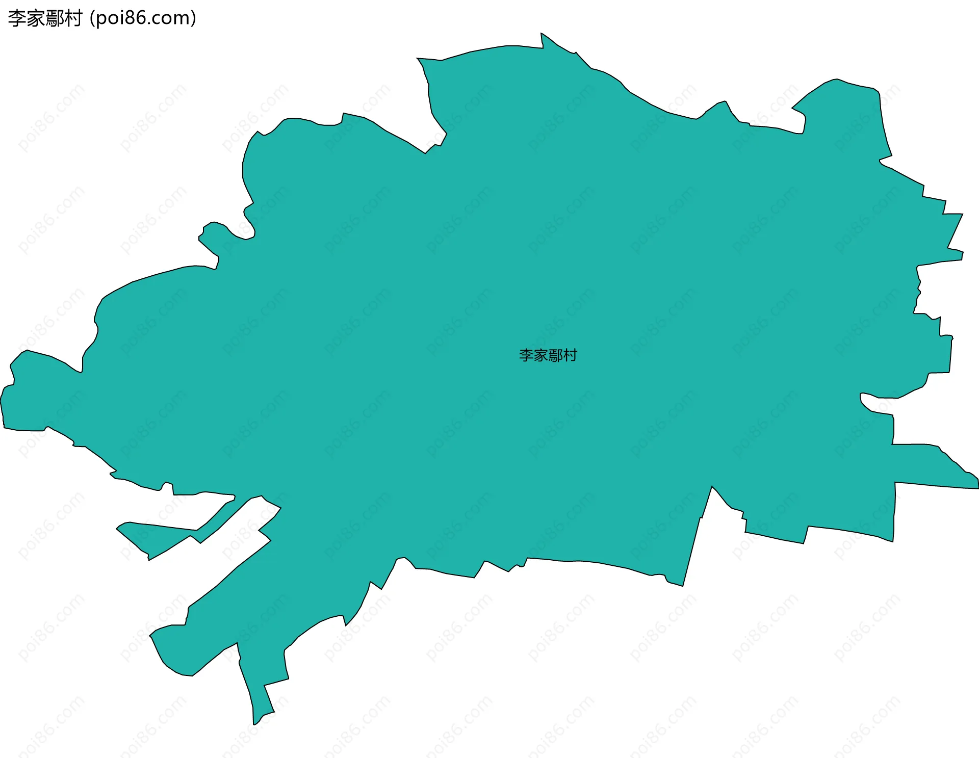 李家鄢村边界地图