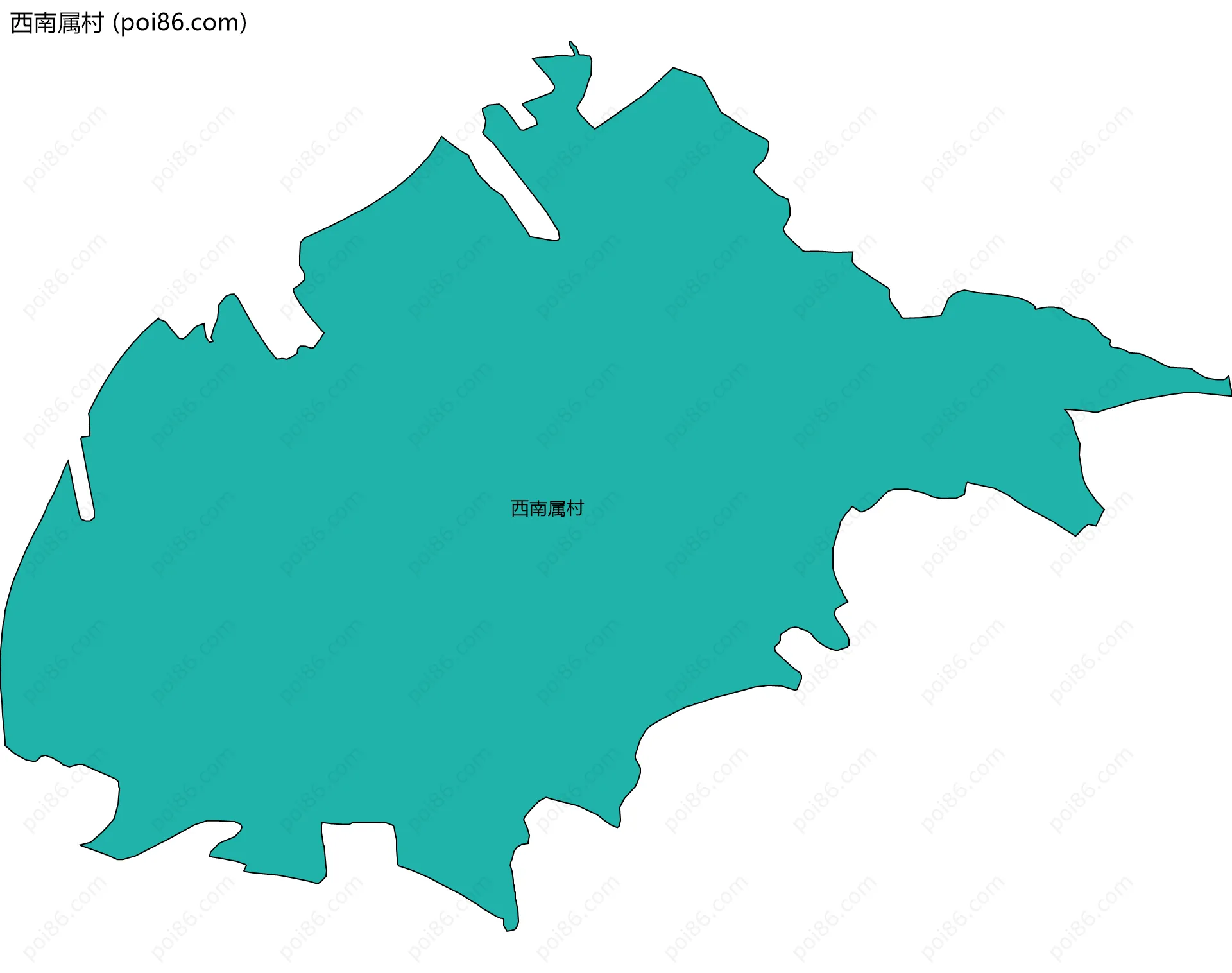 西南属村边界地图