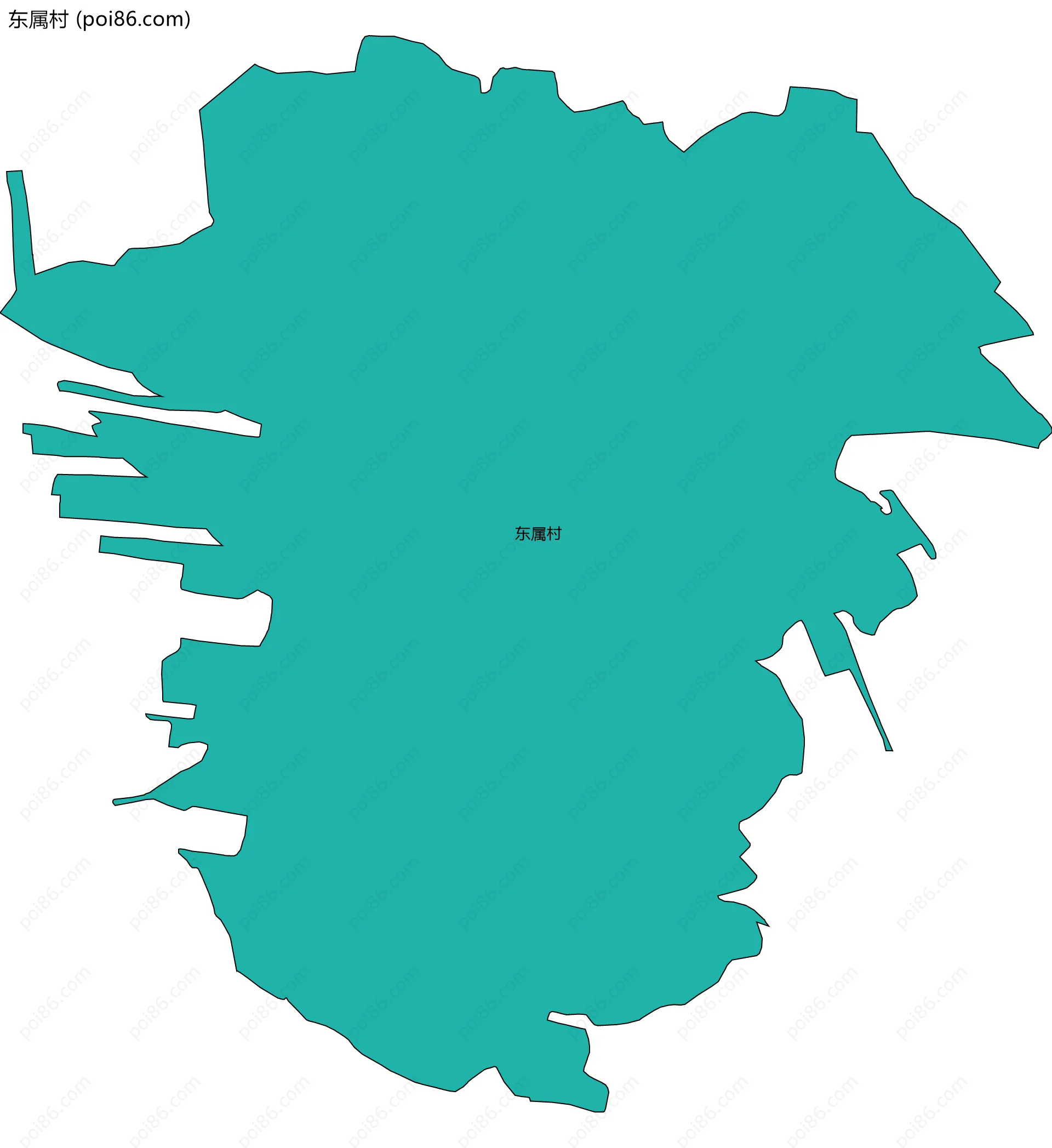 东属村边界地图