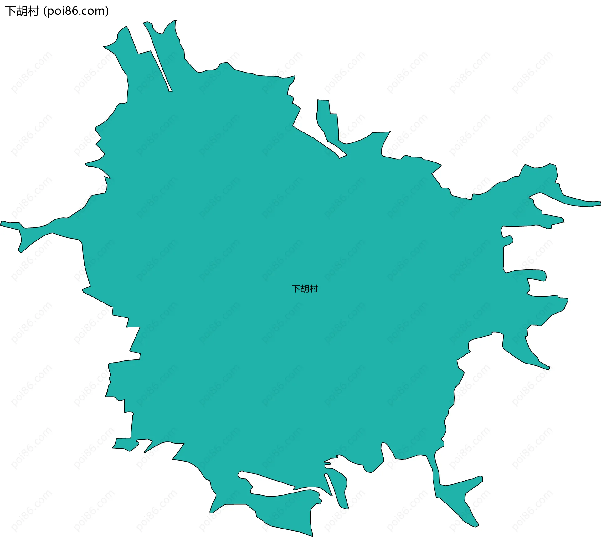 下胡村边界地图