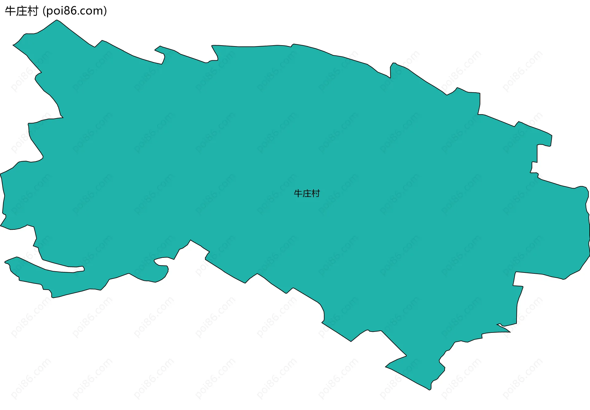 牛庄村边界地图