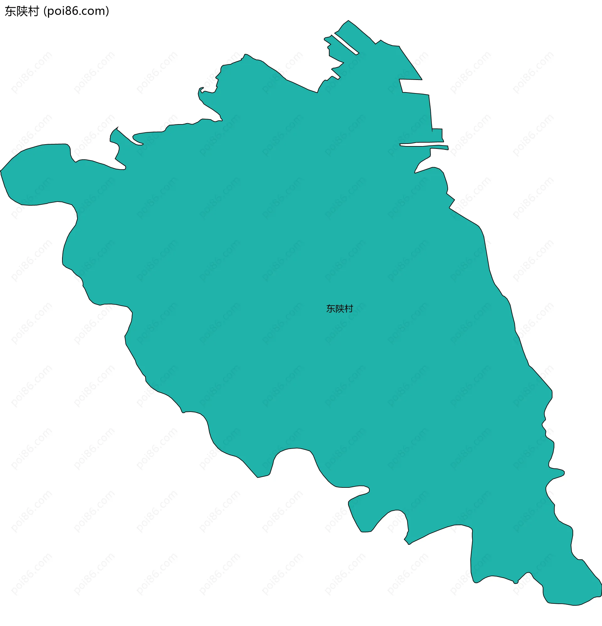 东陕村边界地图