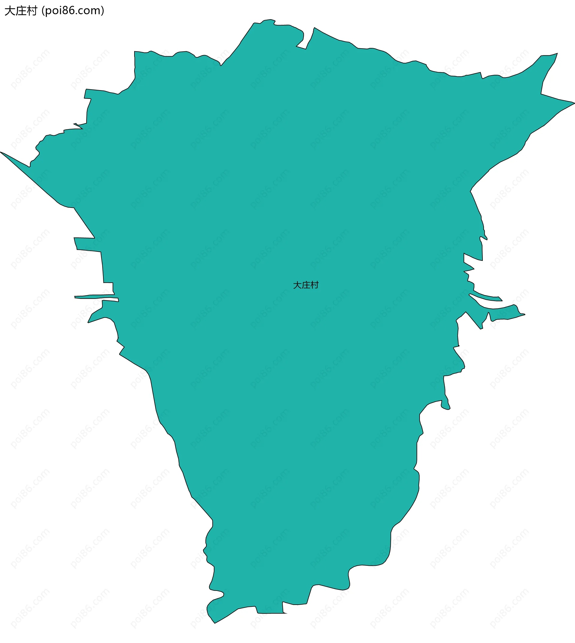 大庄村边界地图
