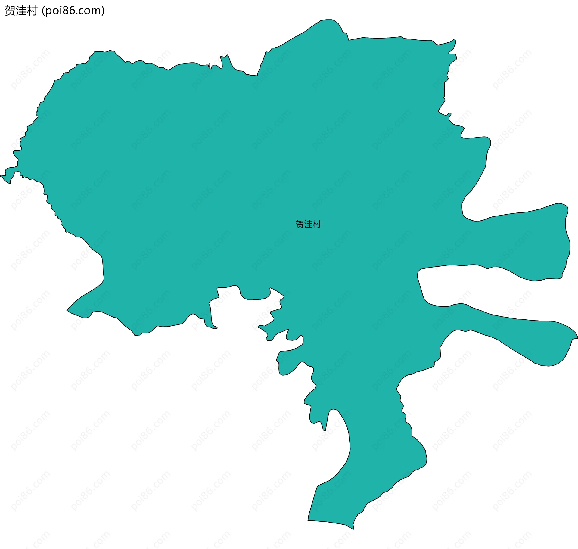 贺洼村边界地图