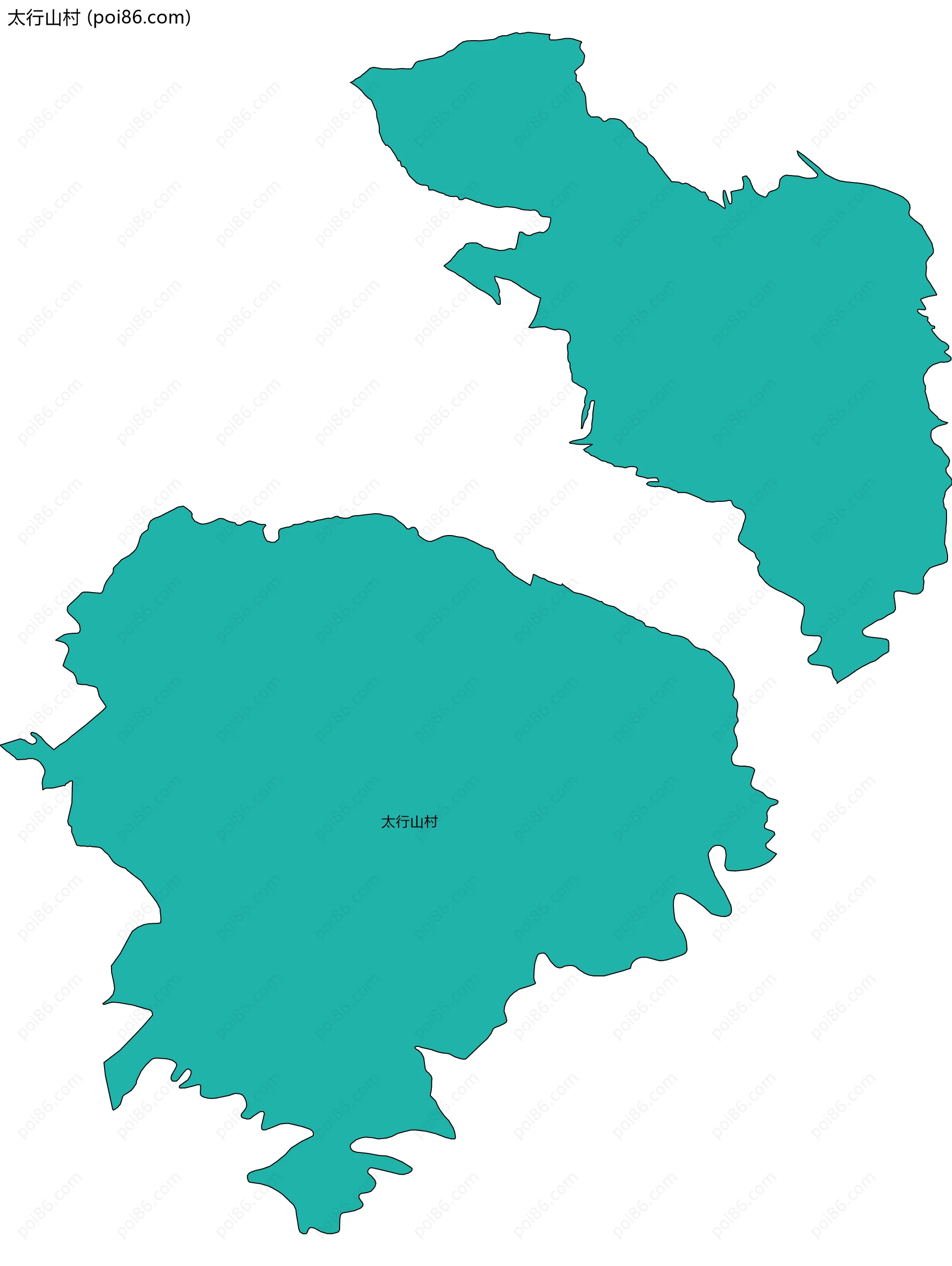 太行山村边界地图