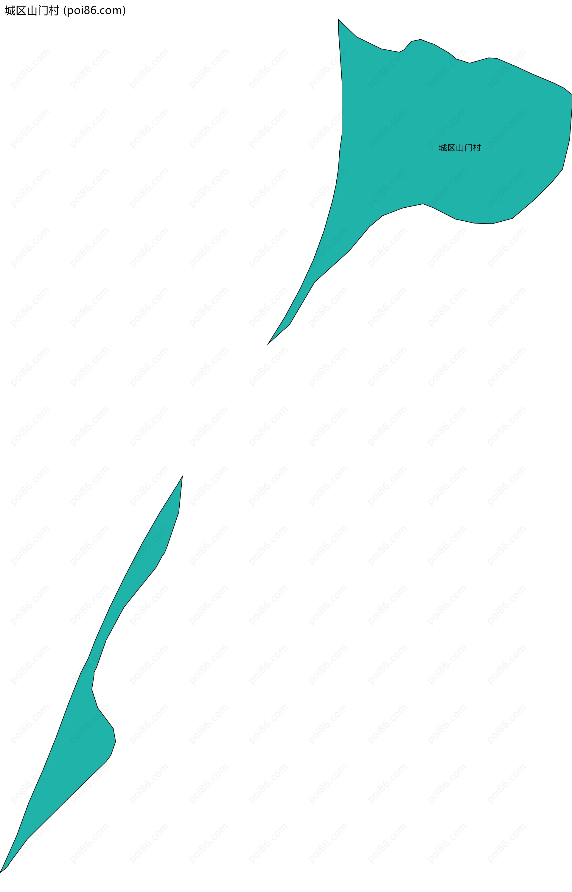 城区山门村边界地图