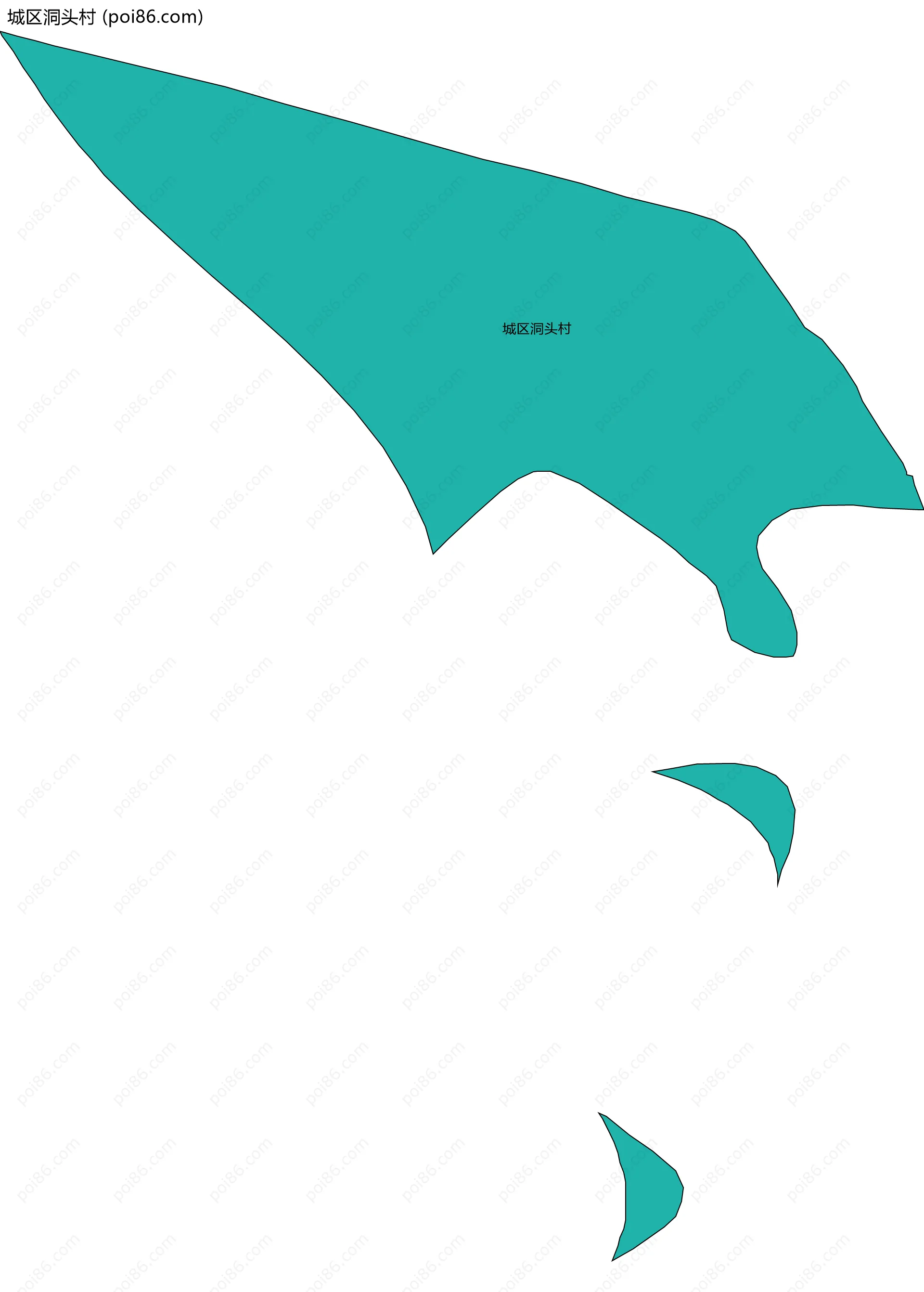 城区洞头村边界地图