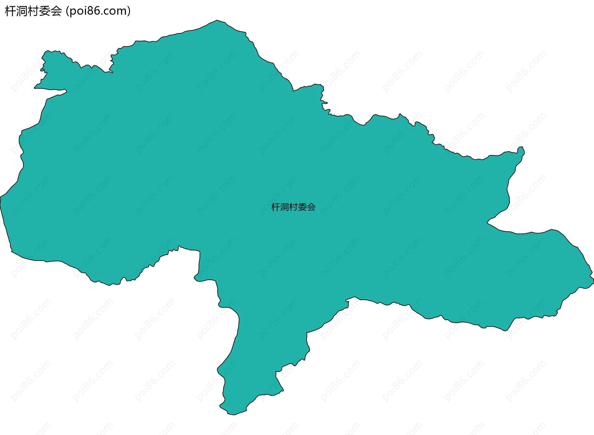 杆洞村委会边界地图