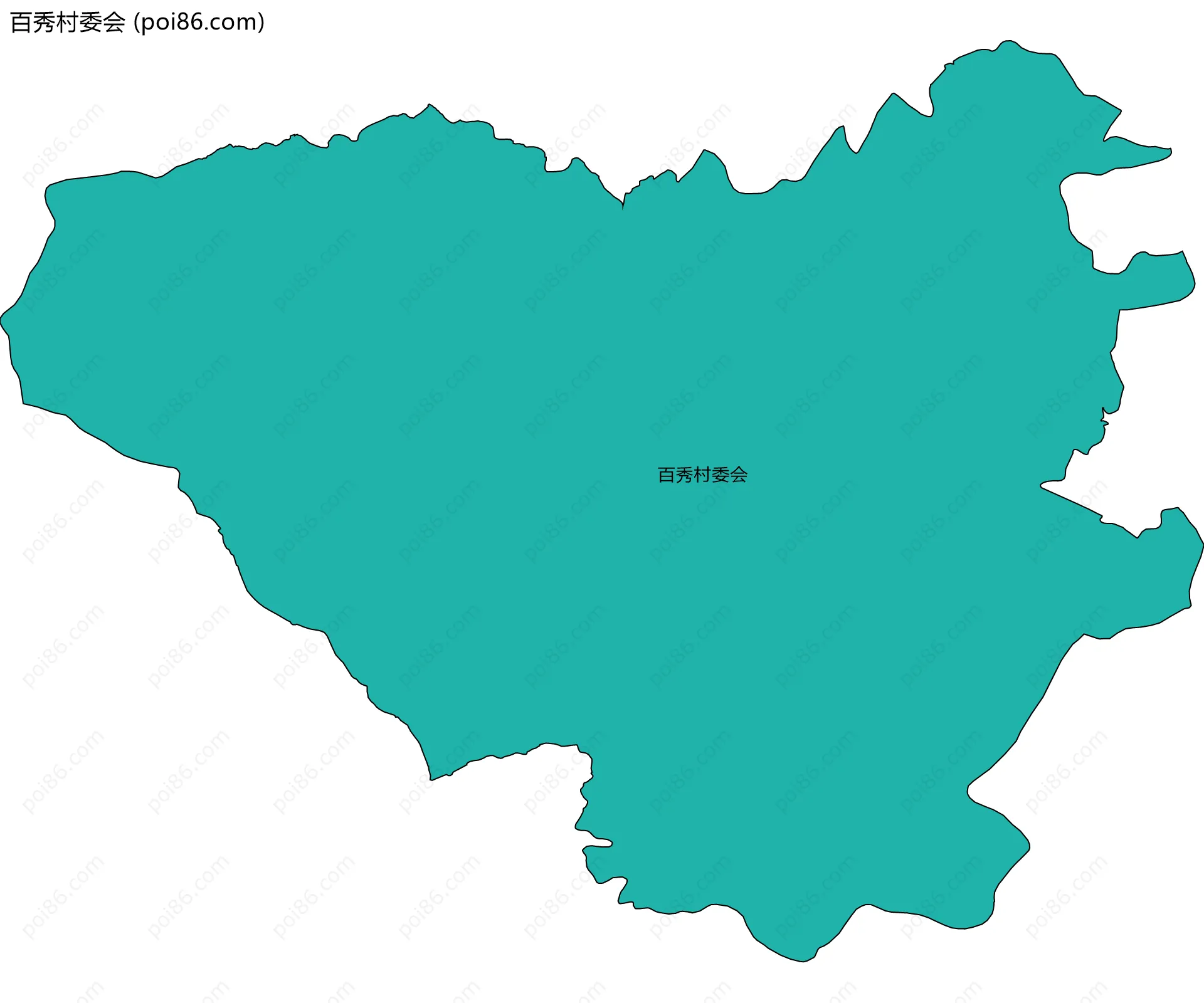 百秀村委会边界地图