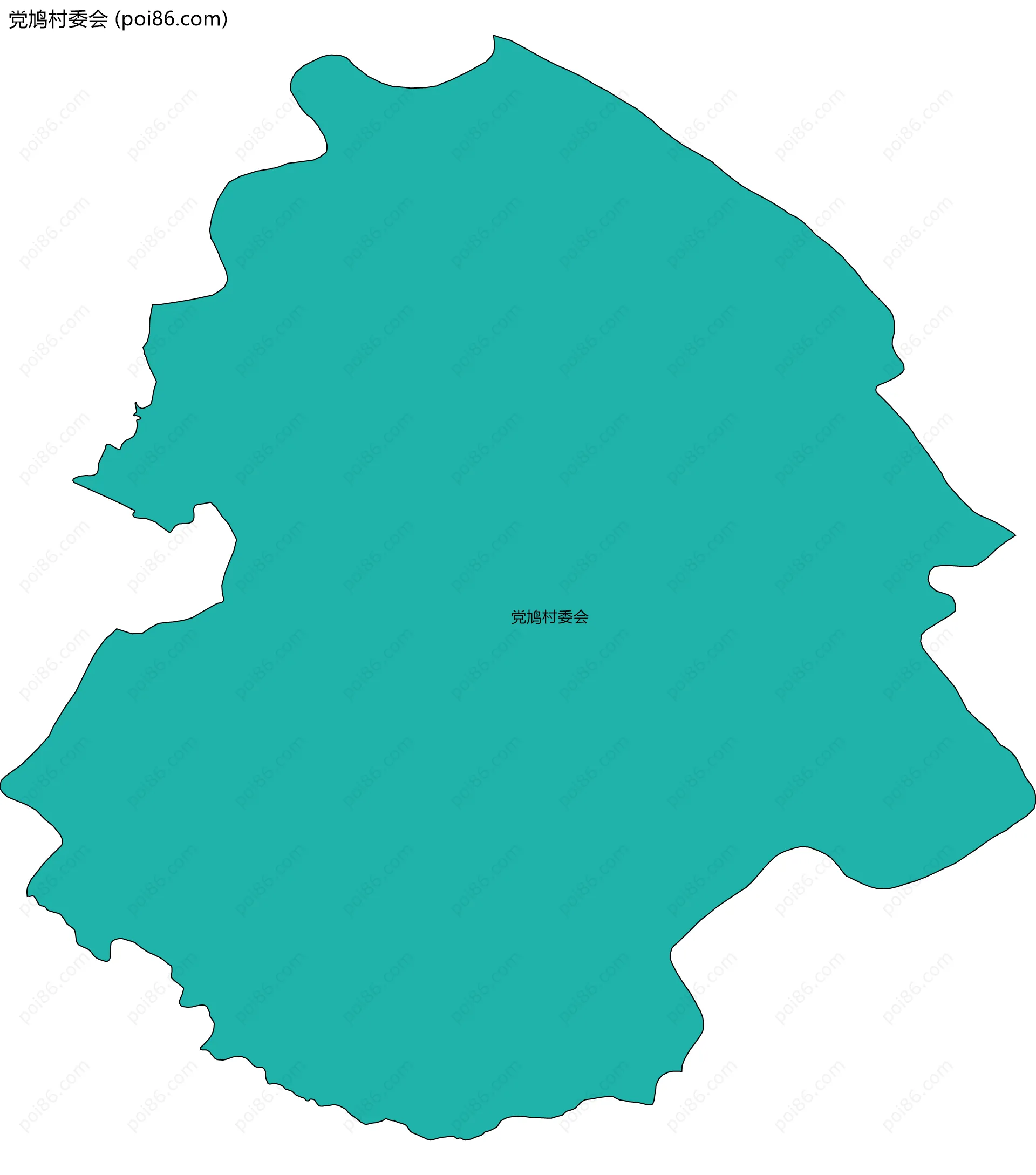 党鸠村委会边界地图