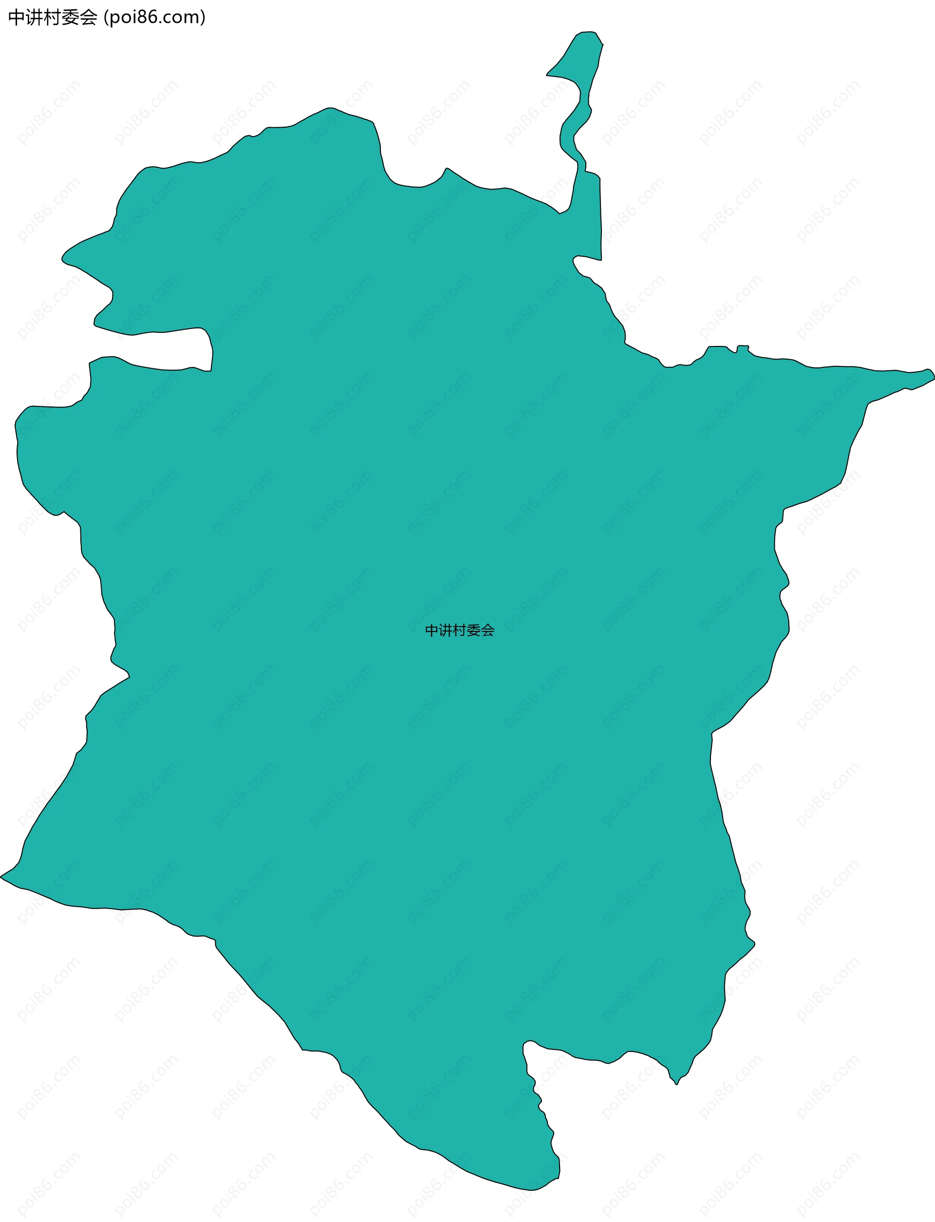 中讲村委会边界地图