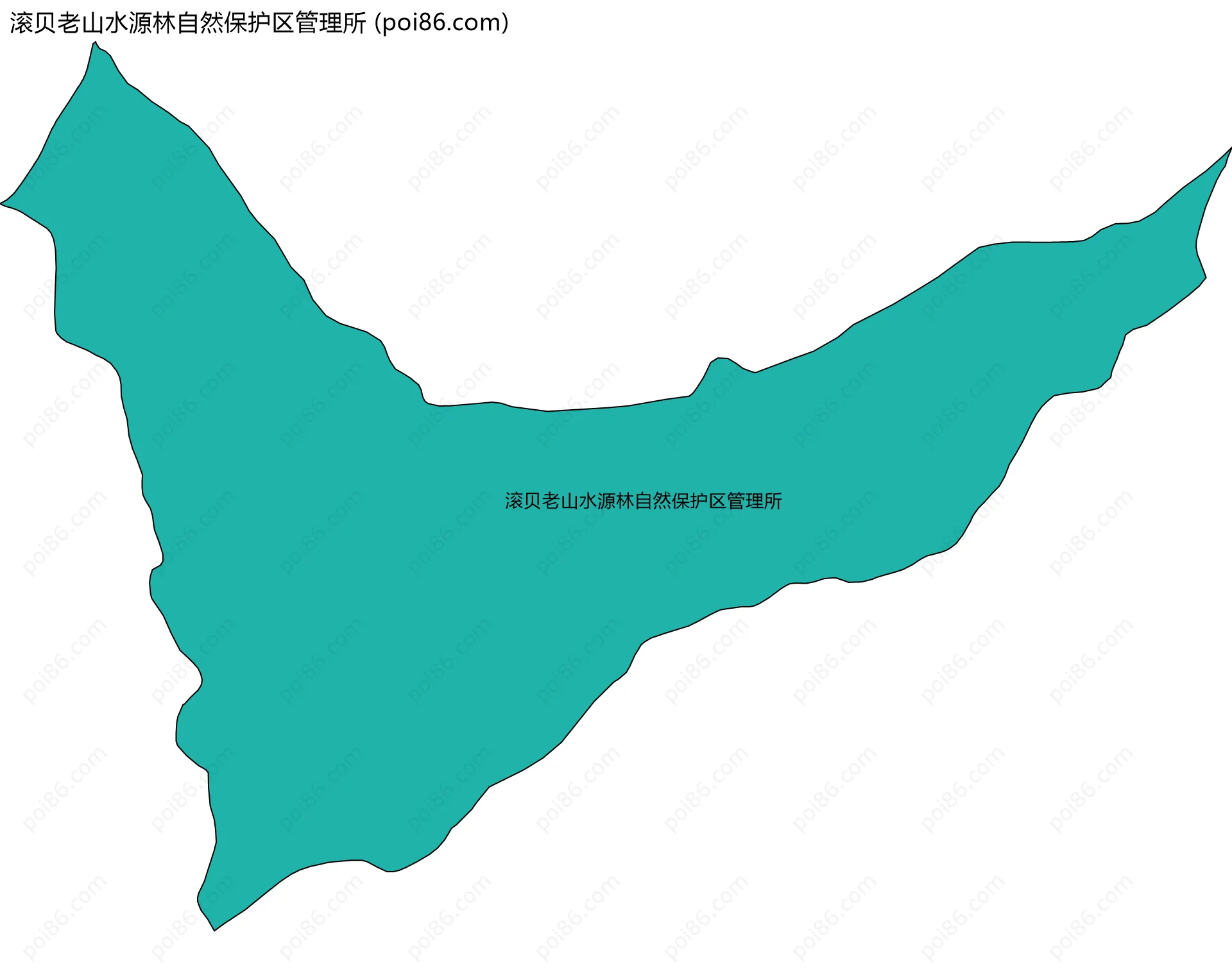 滚贝老山水源林自然保护区管理所边界地图