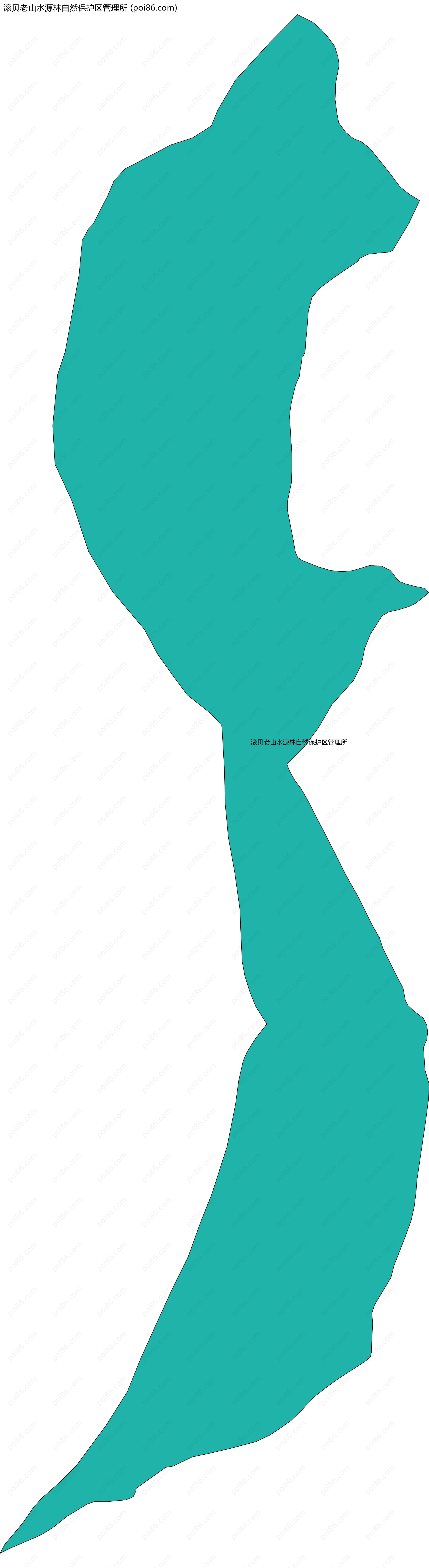 滚贝老山水源林自然保护区管理所边界地图