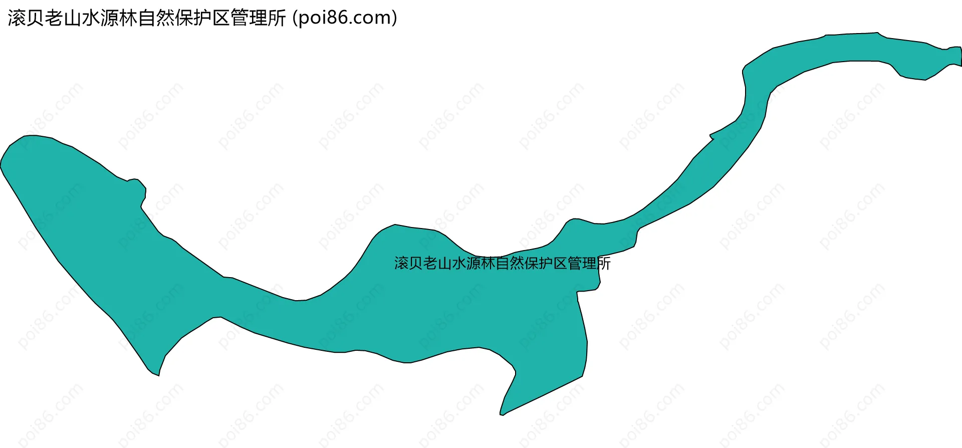 滚贝老山水源林自然保护区管理所边界地图