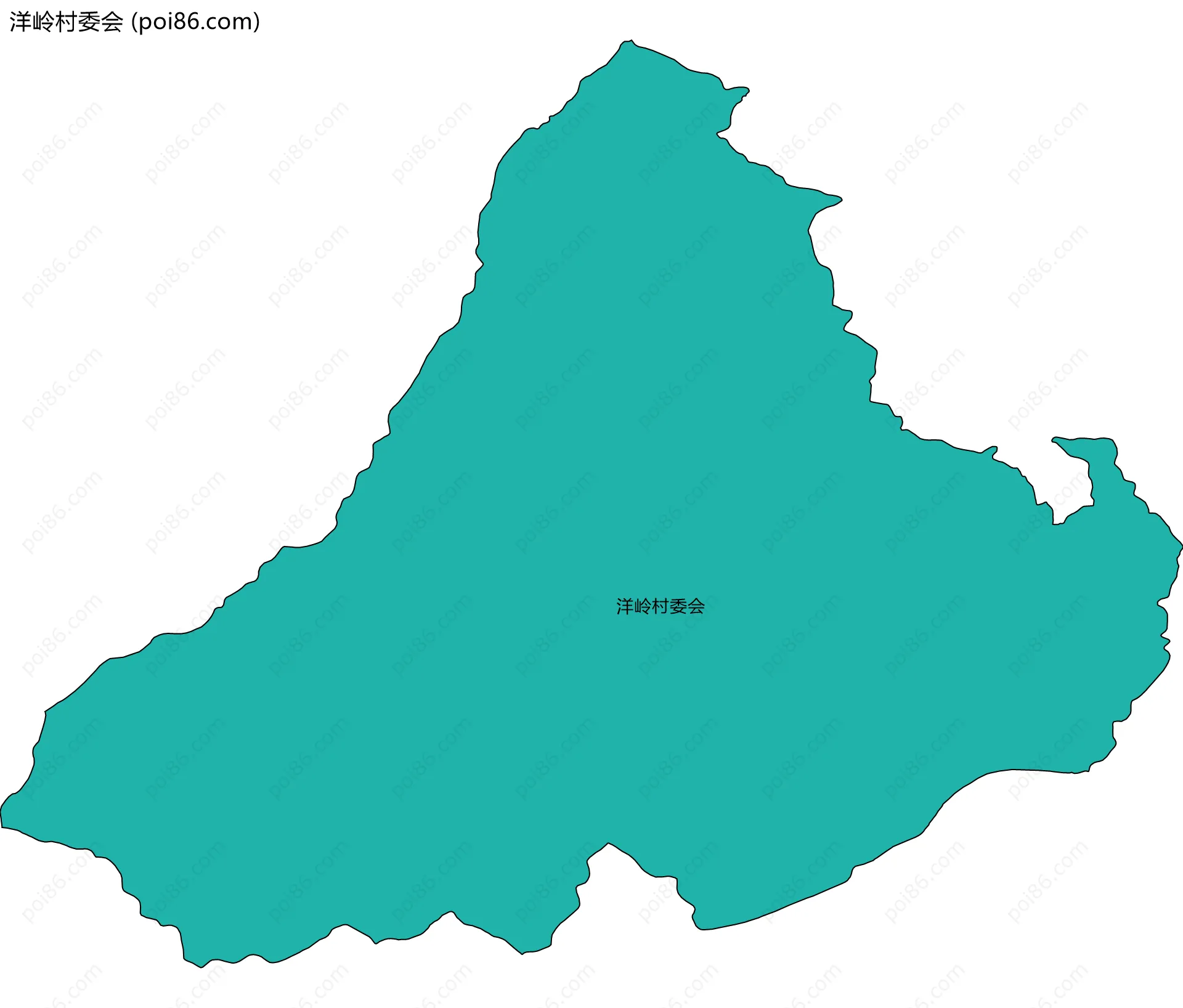 洋岭村委会边界地图