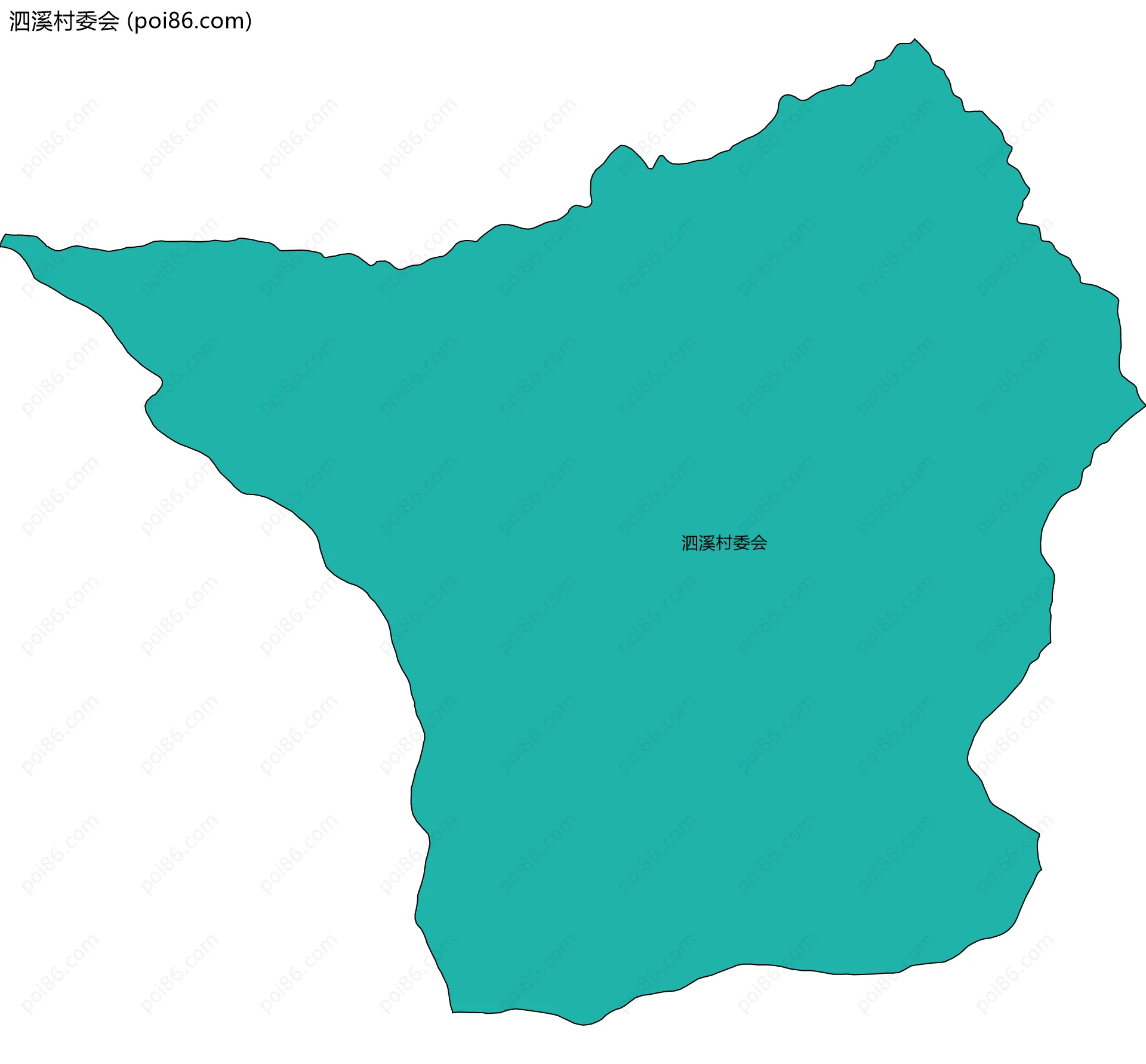 泗溪村委会边界地图