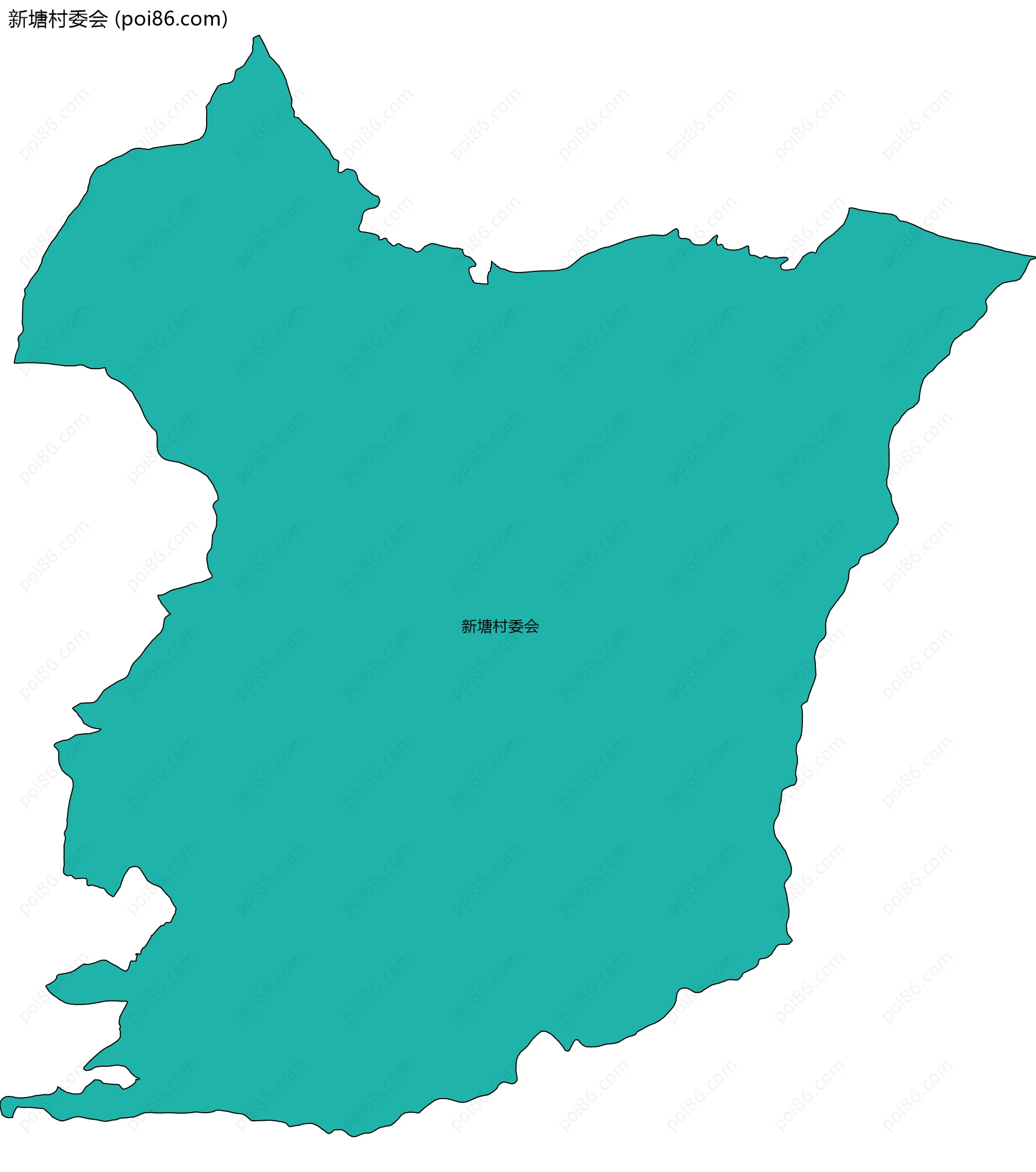 新塘村委会边界地图