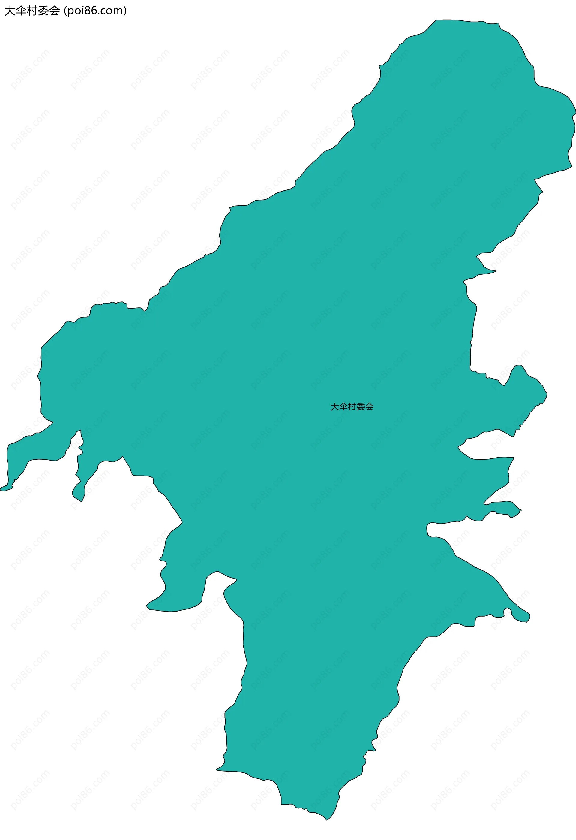 大伞村委会边界地图