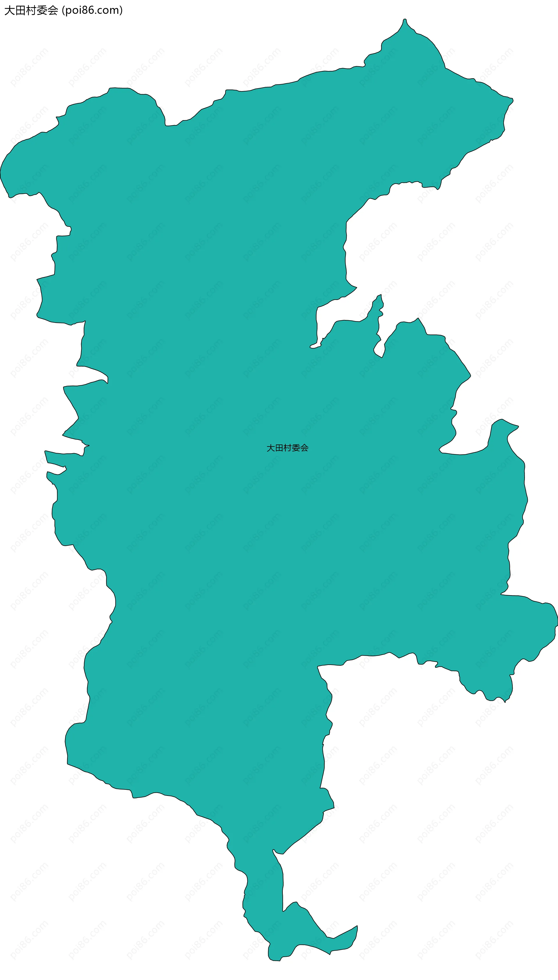 大田村委会边界地图