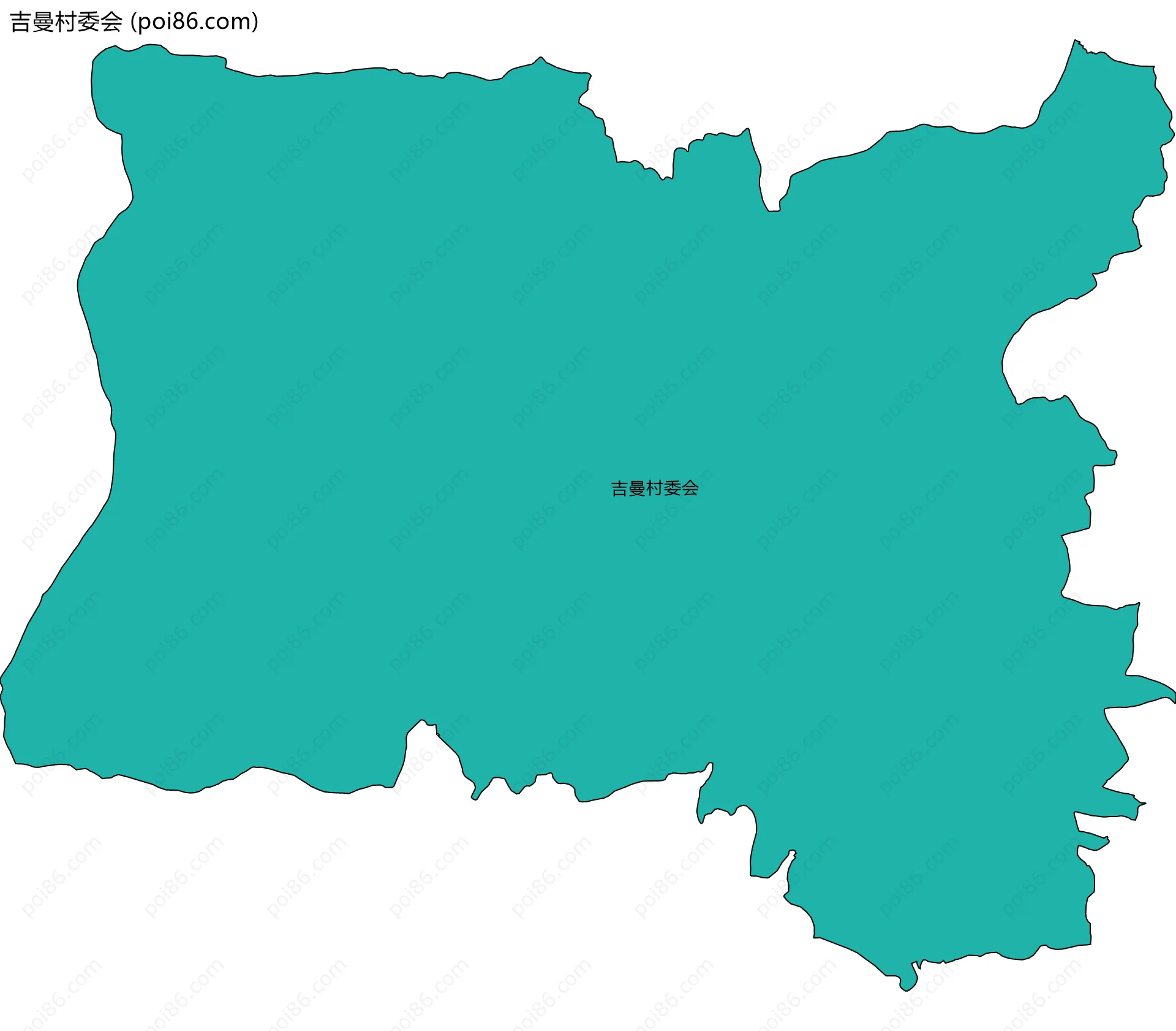 吉曼村委会边界地图