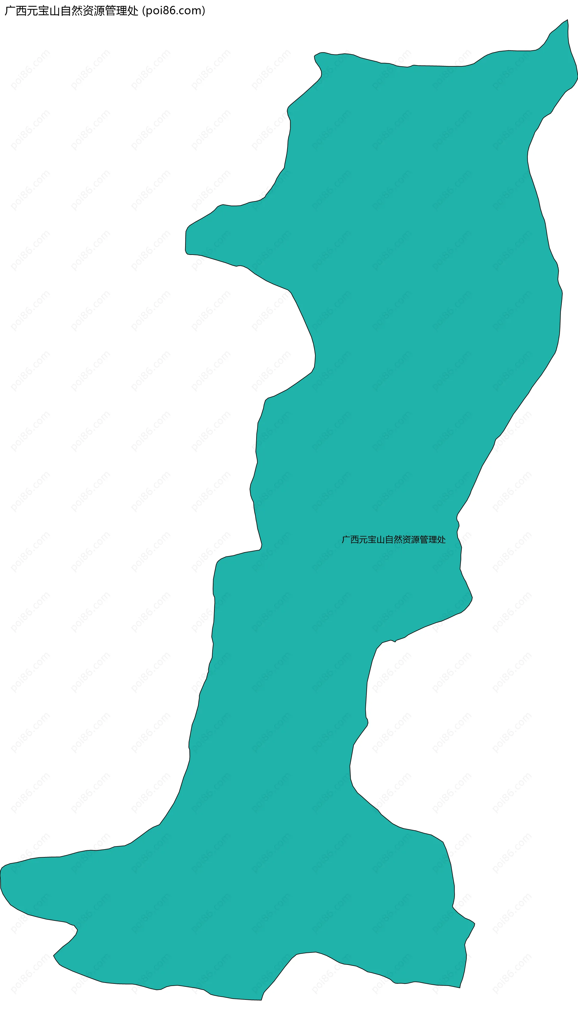 广西元宝山自然资源管理处边界地图