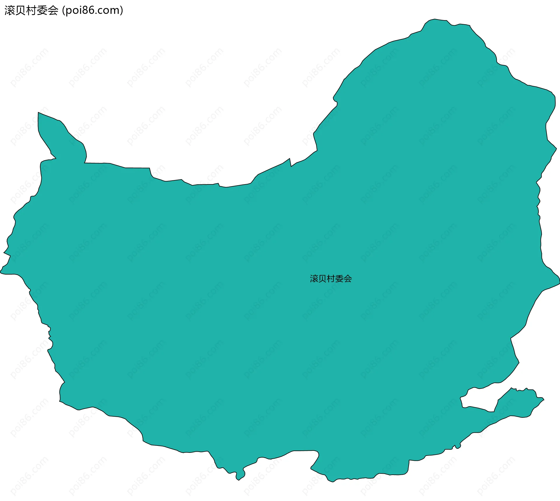 滚贝村委会边界地图