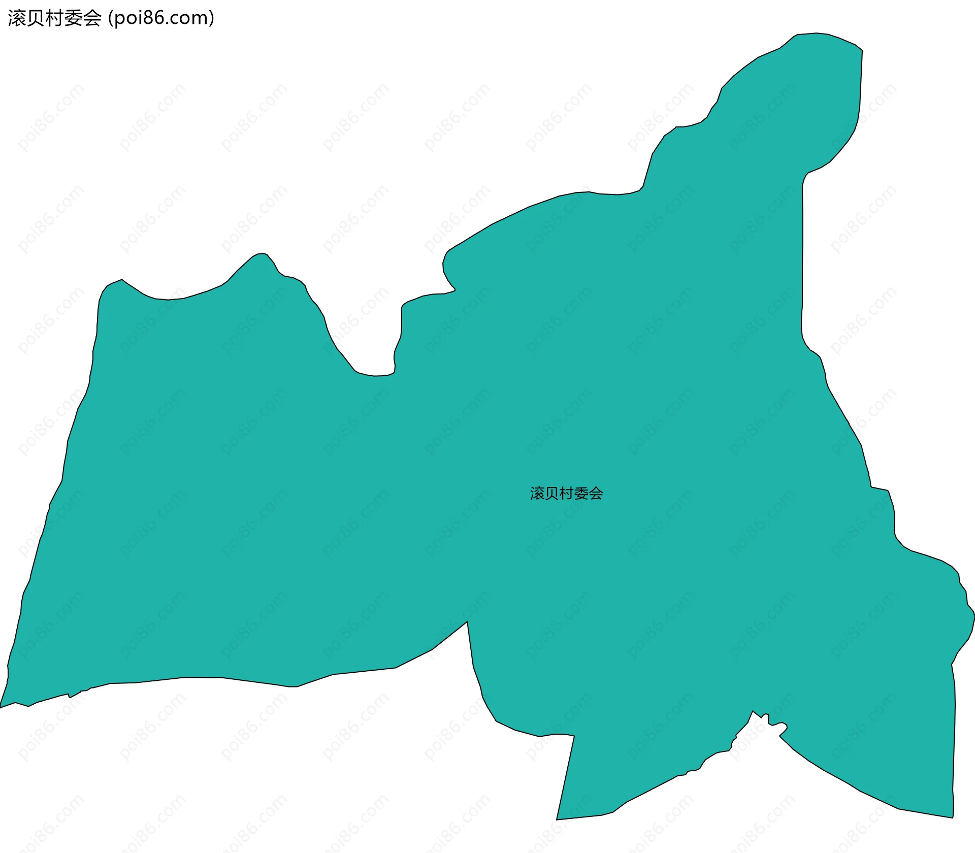 滚贝村委会边界地图