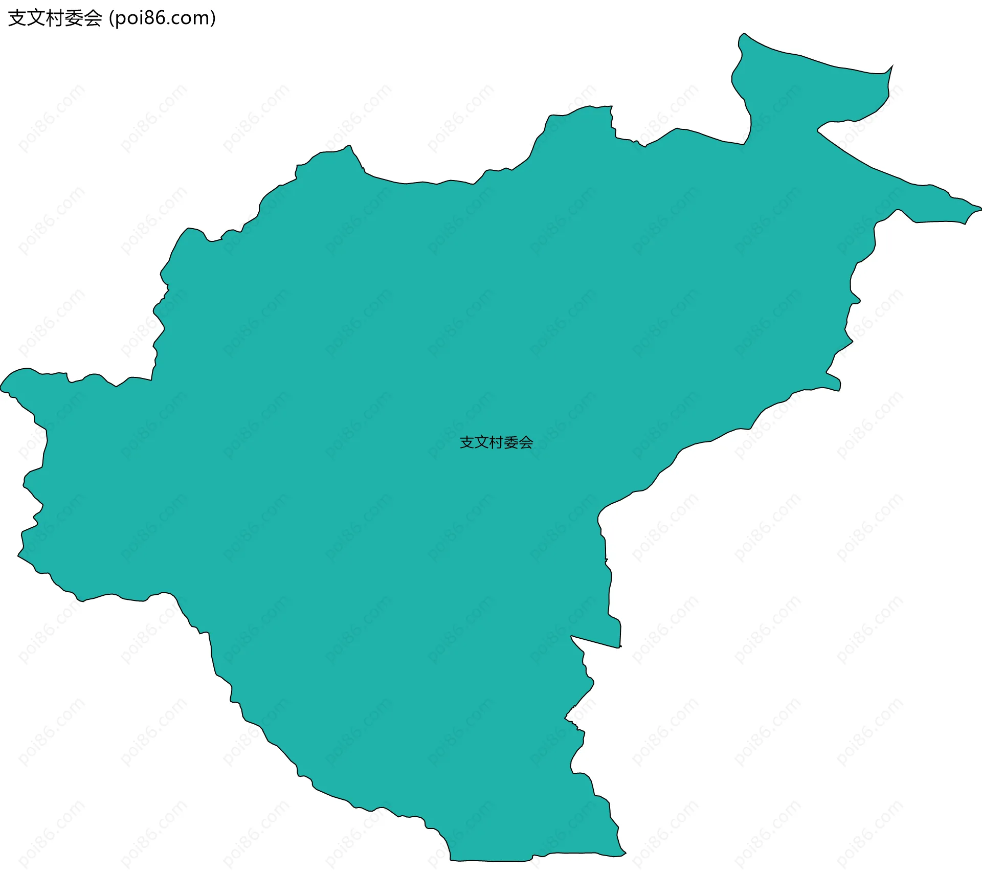 支文村委会边界地图