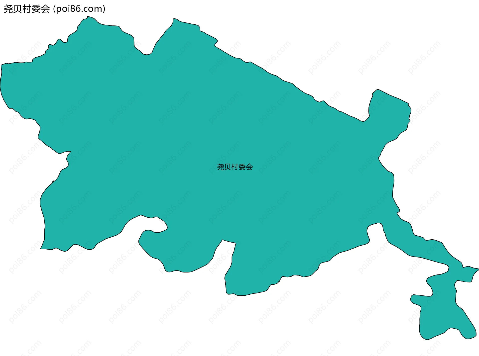 尧贝村委会边界地图
