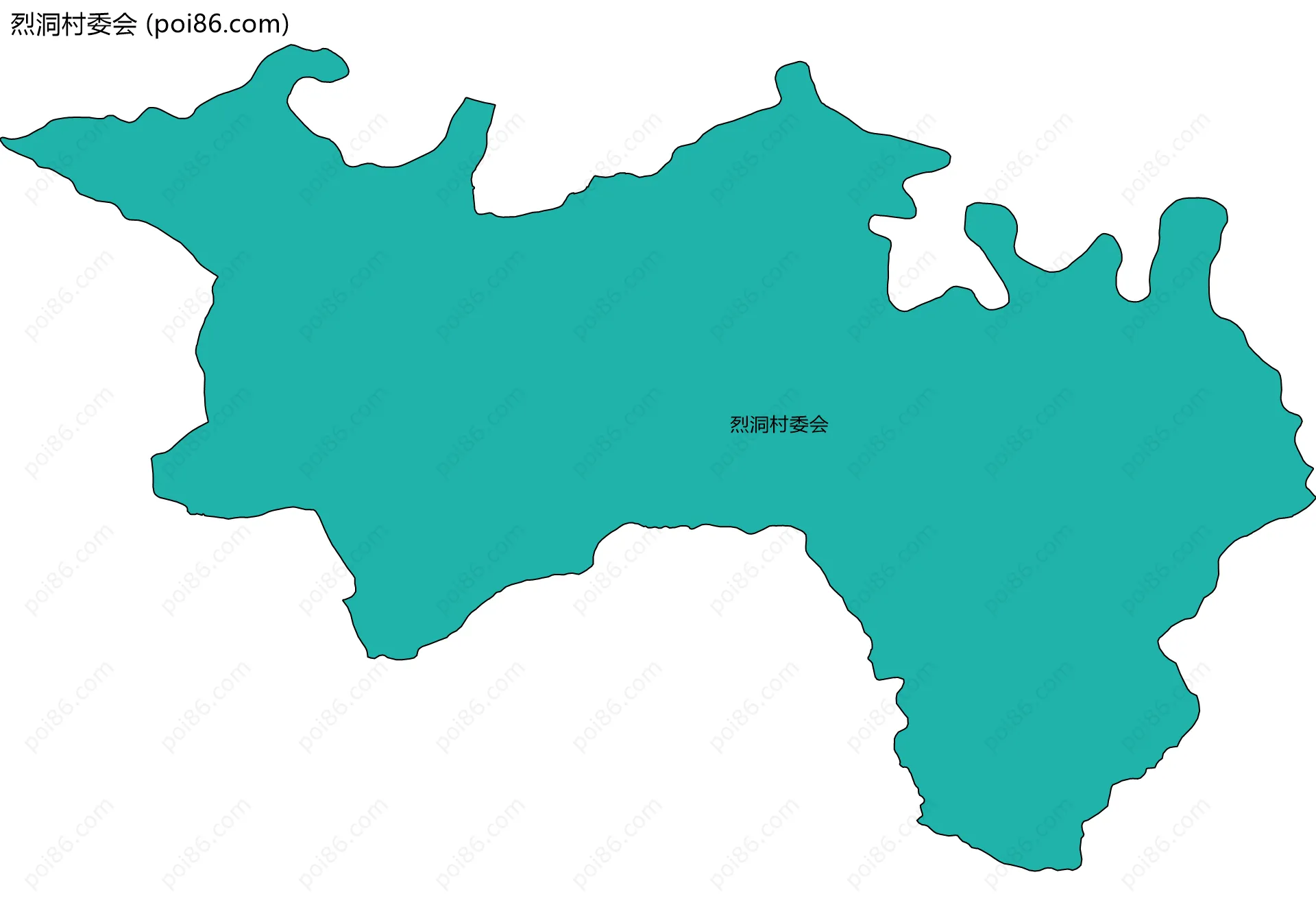 烈洞村委会边界地图