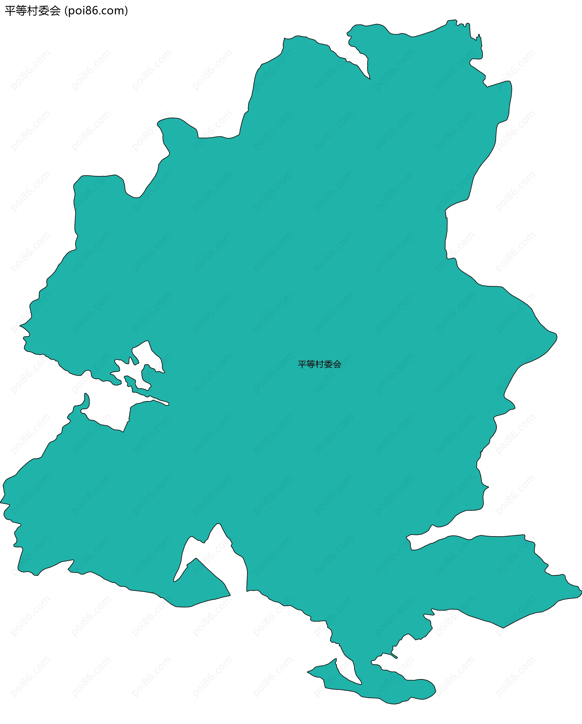 平等村委会边界地图