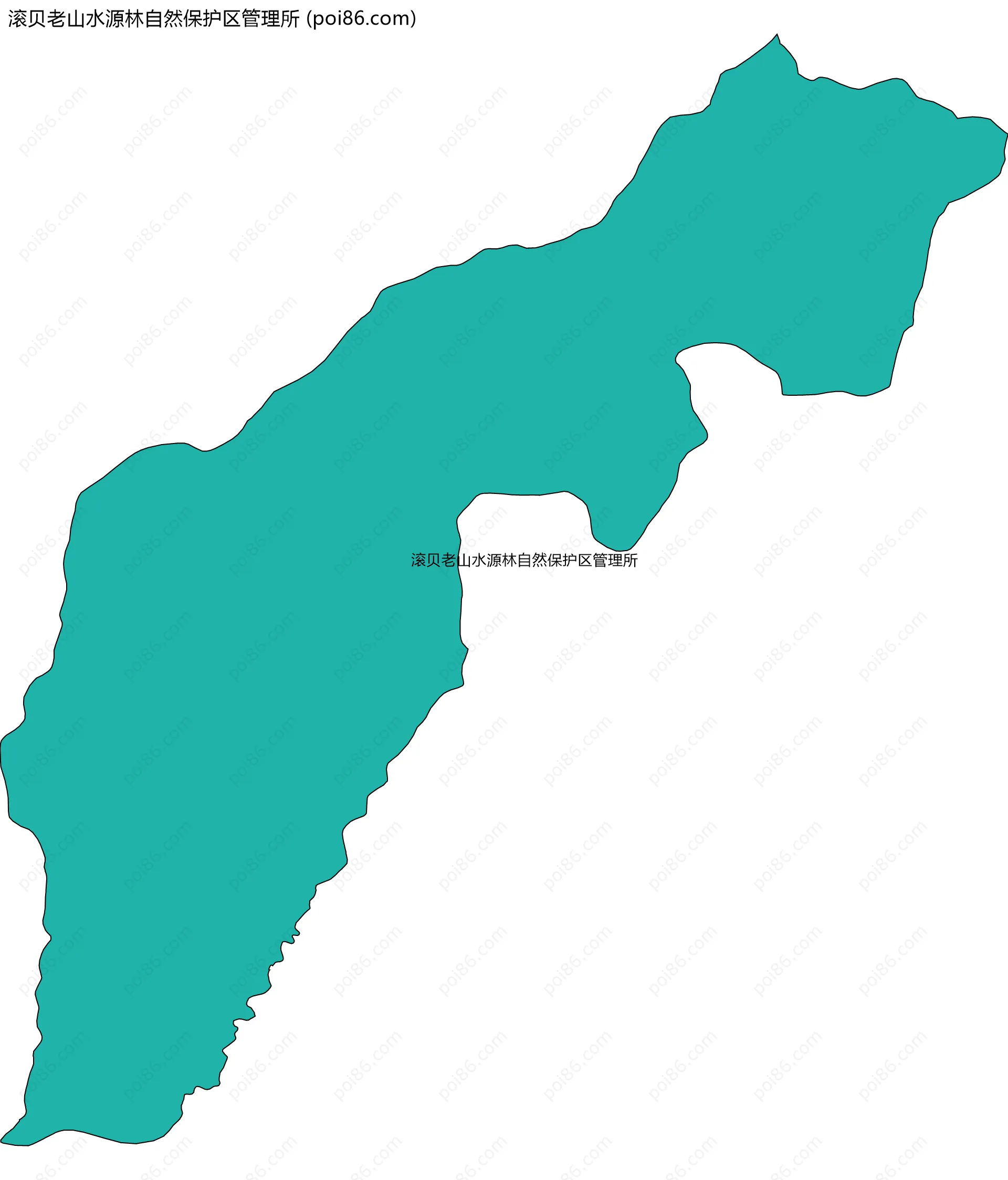 滚贝老山水源林自然保护区管理所边界地图