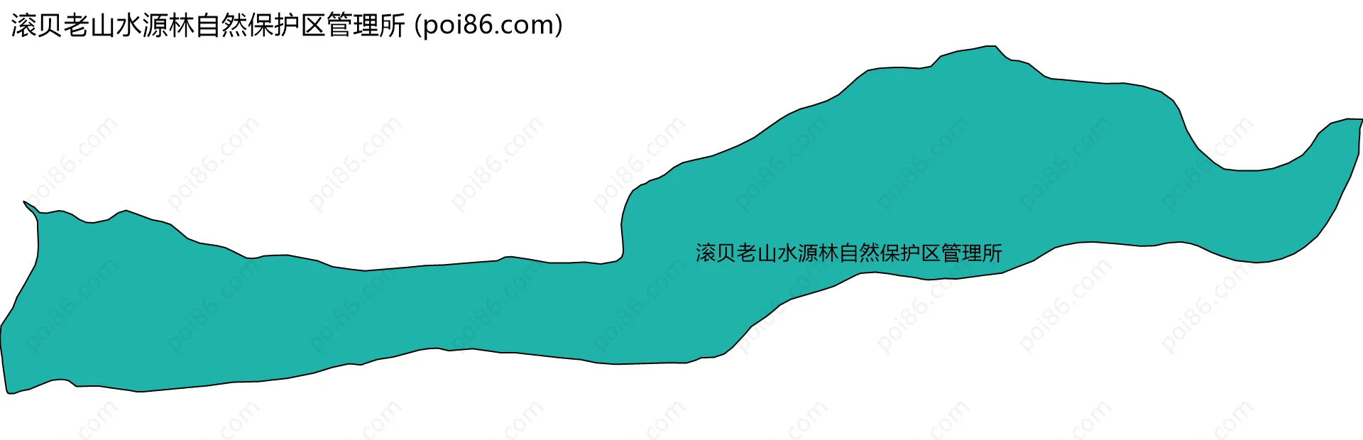 滚贝老山水源林自然保护区管理所边界地图