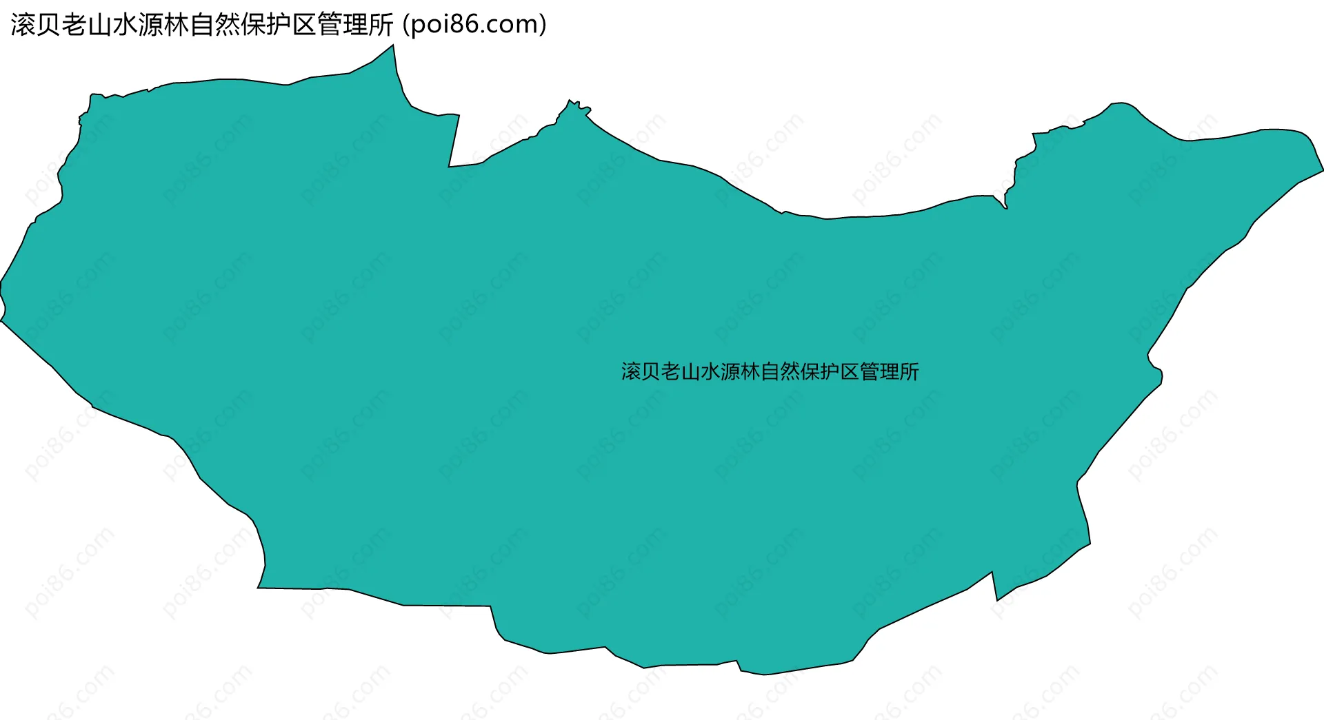 滚贝老山水源林自然保护区管理所边界地图