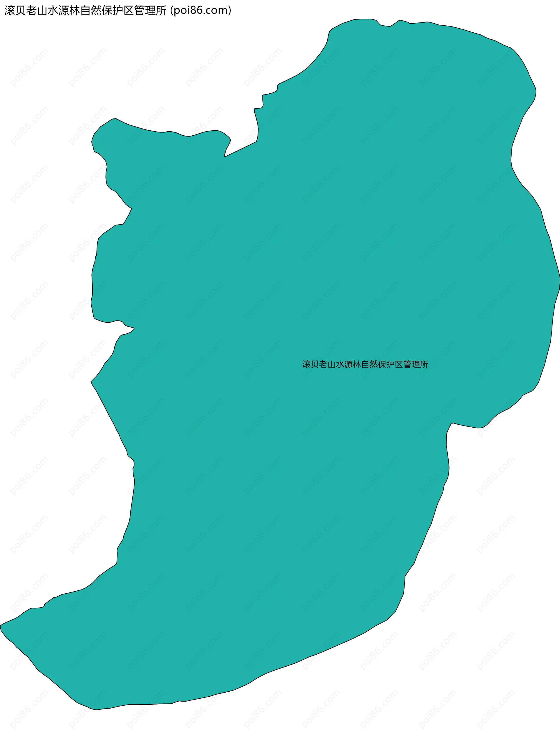 滚贝老山水源林自然保护区管理所边界地图