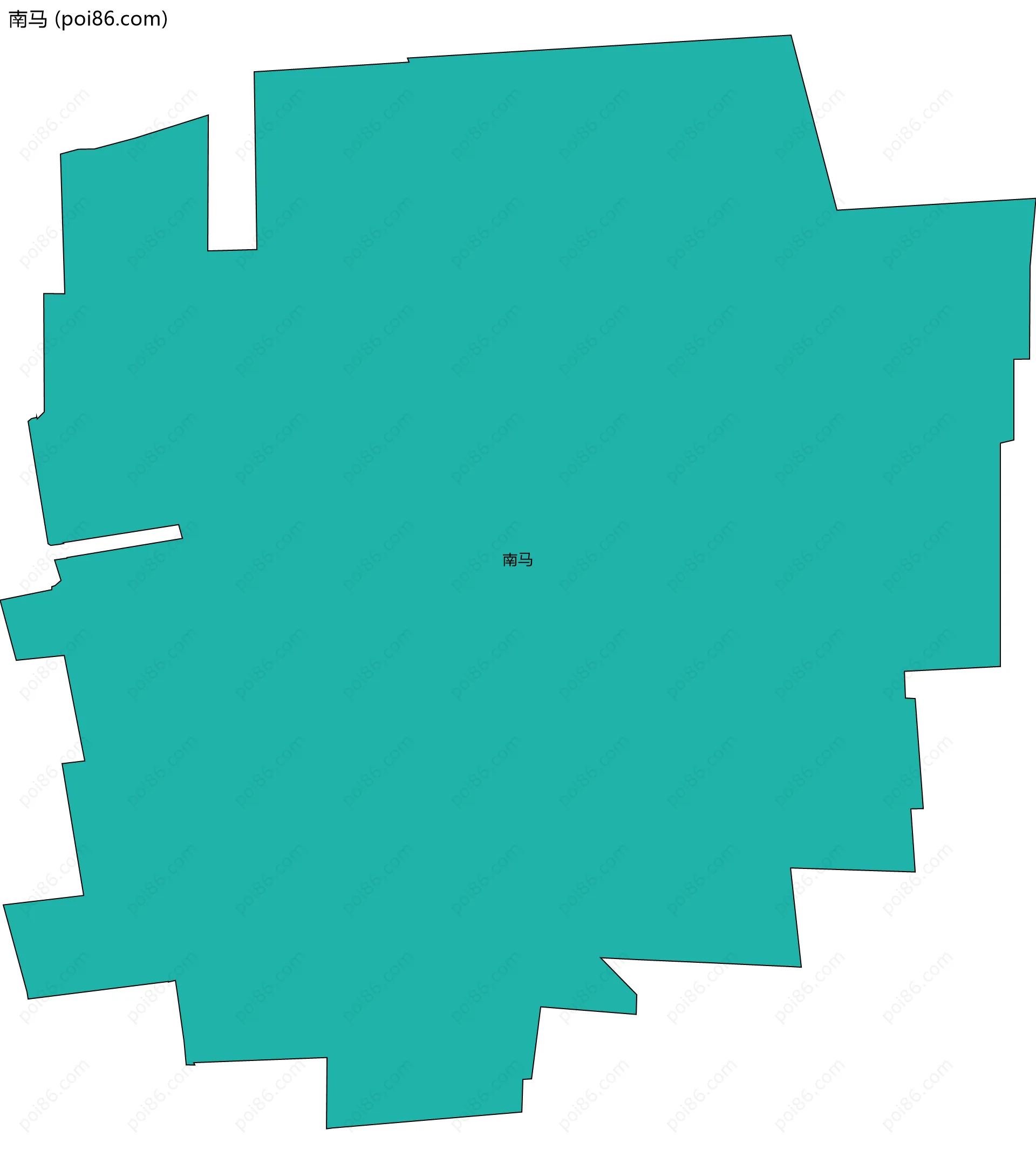南马边界地图