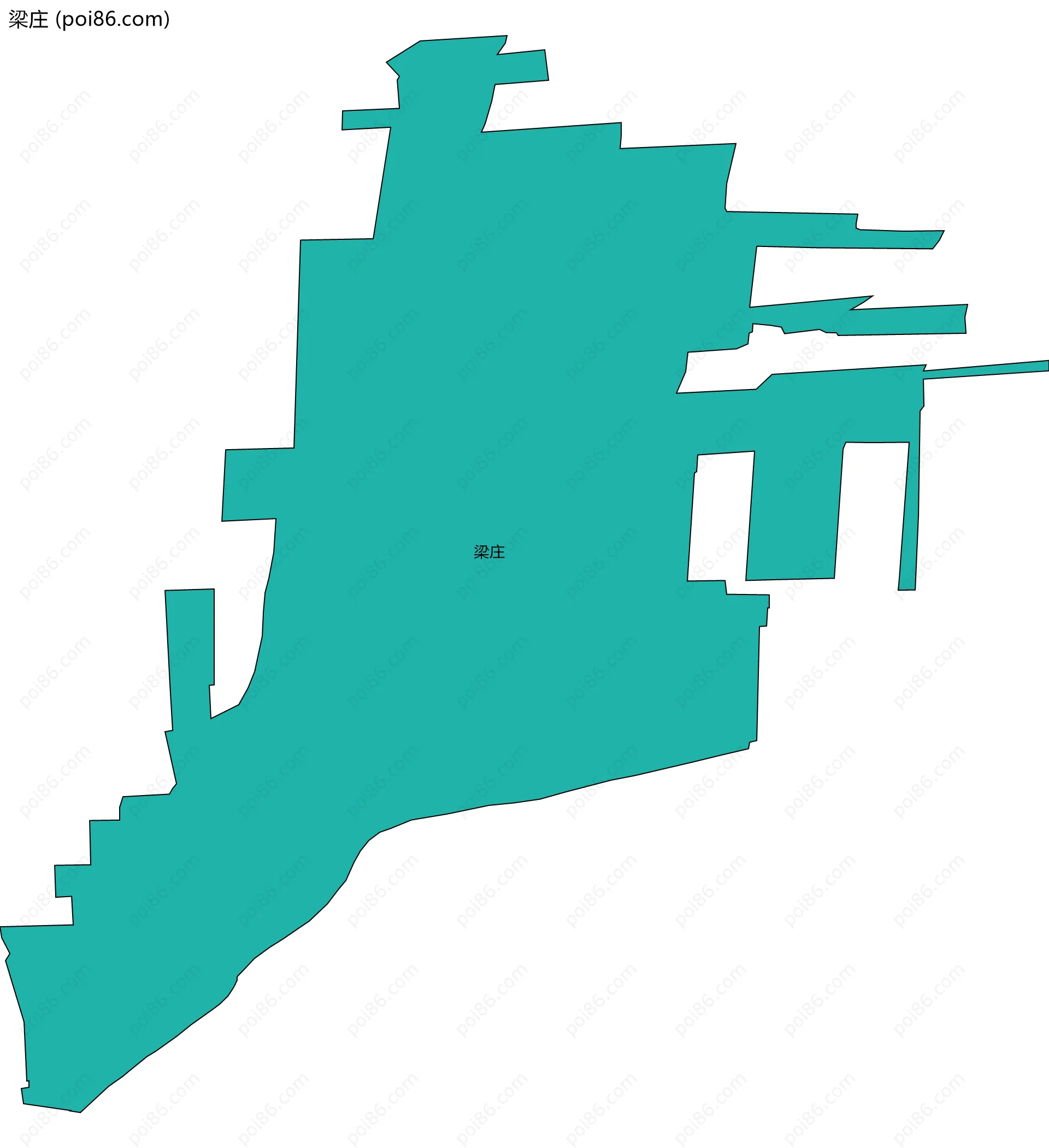 梁庄边界地图