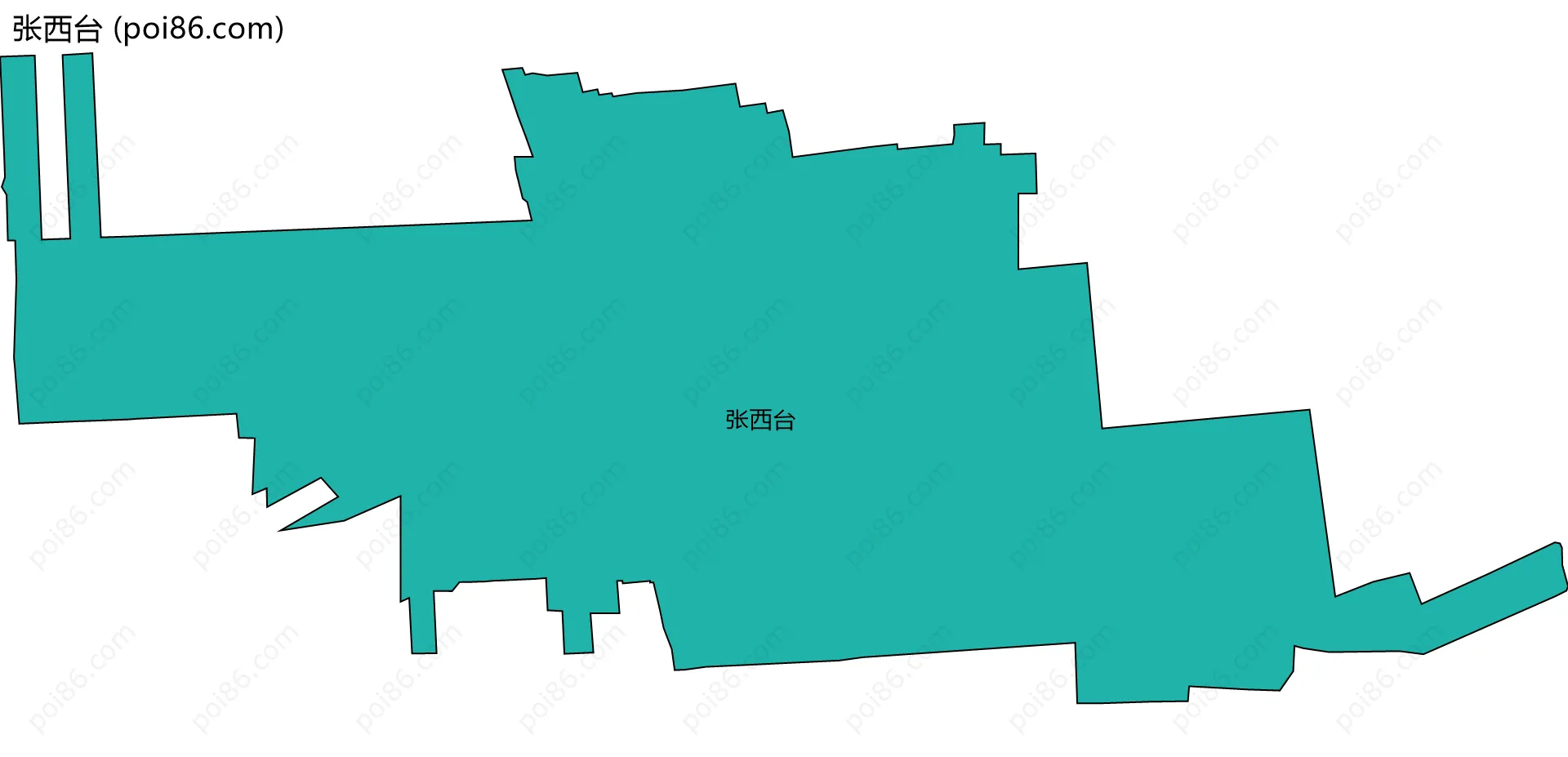 张西台边界地图