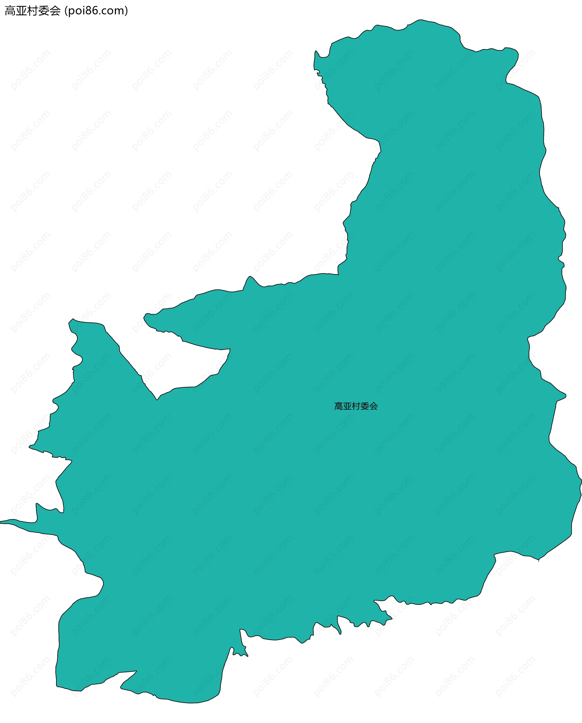 高亚村委会边界地图