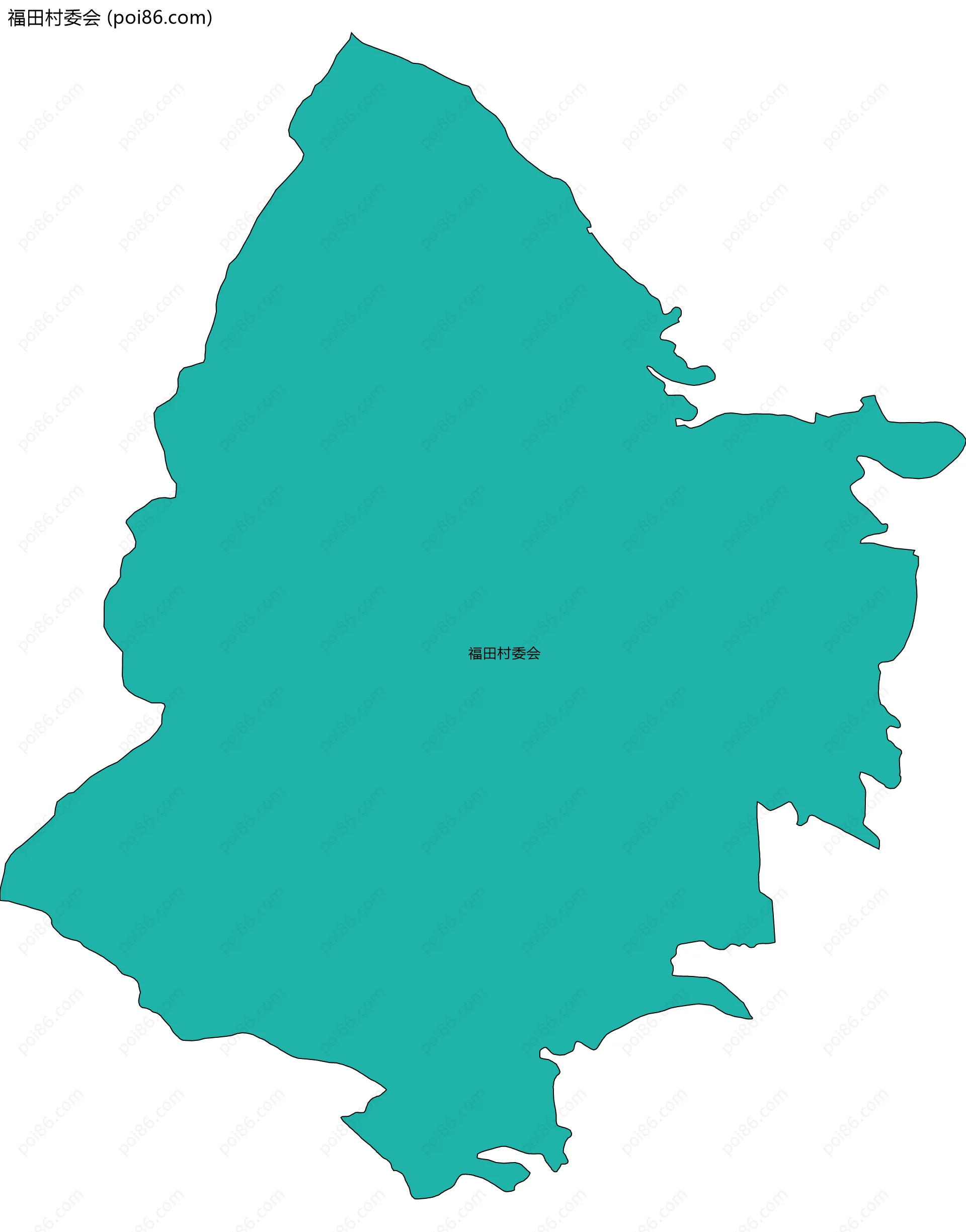 福田村委会边界地图