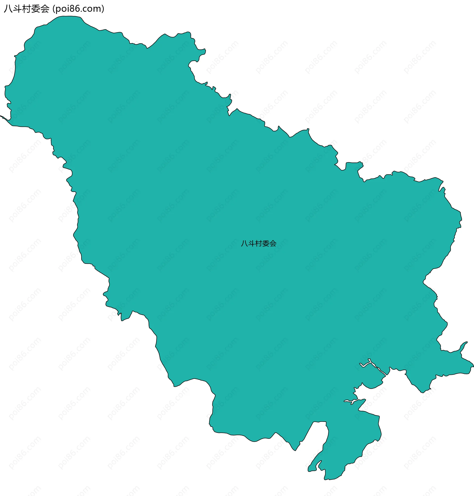 八斗村委会边界地图