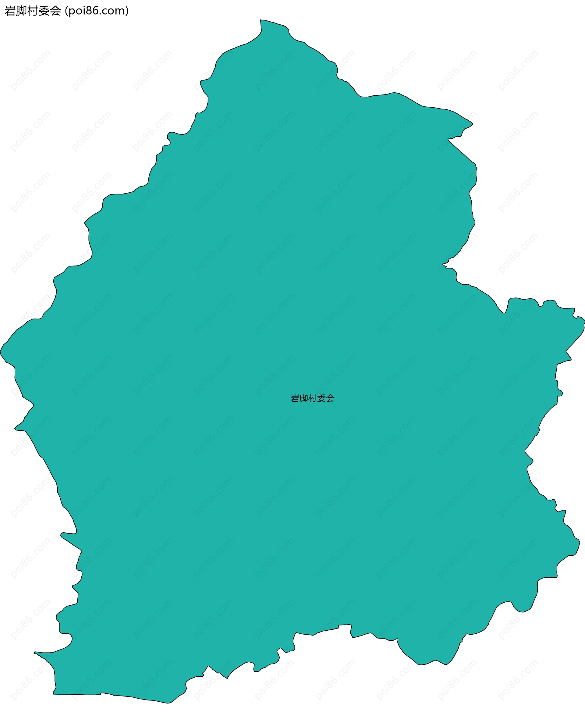 岩脚村委会边界地图