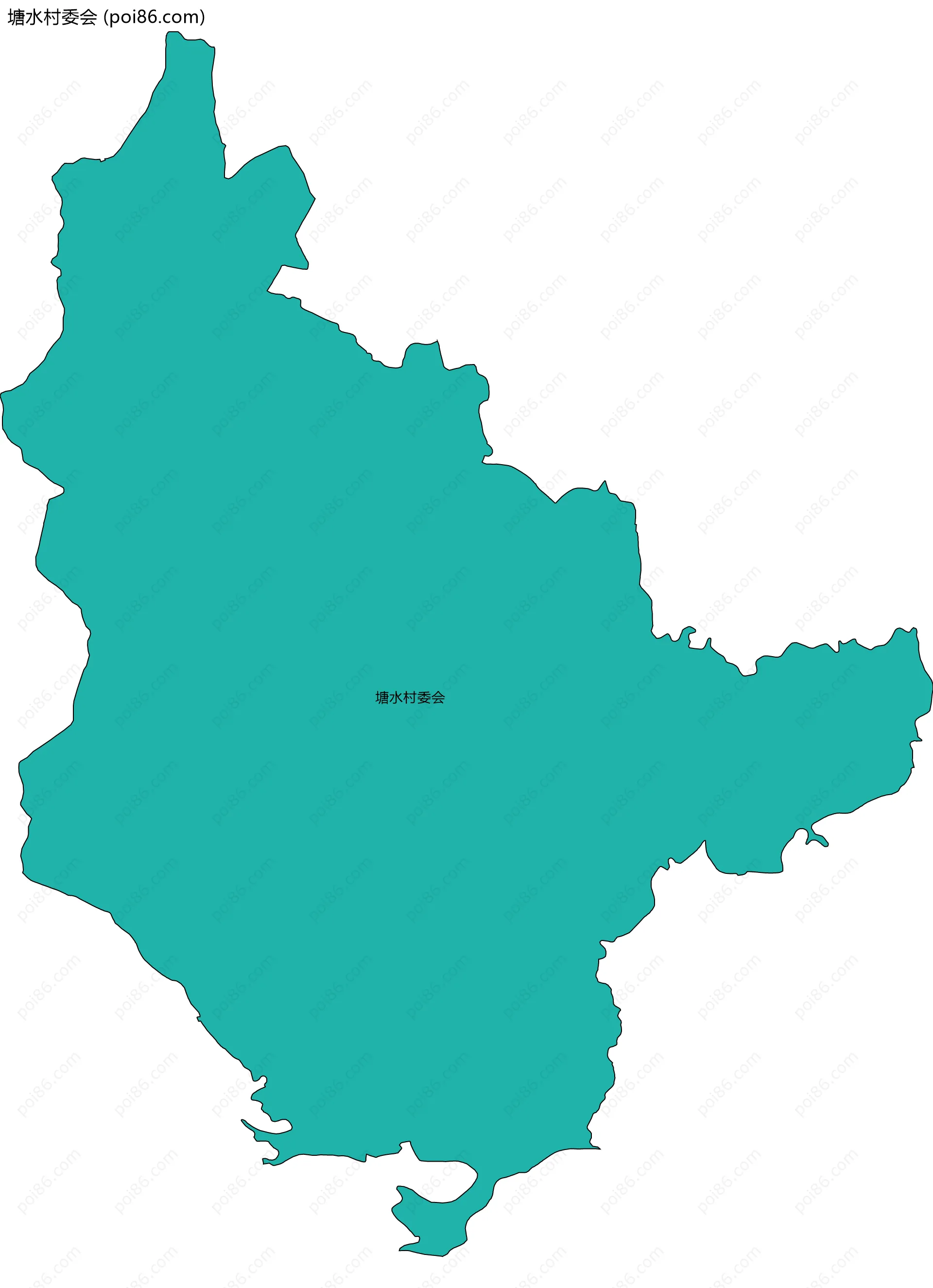 塘水村委会边界地图