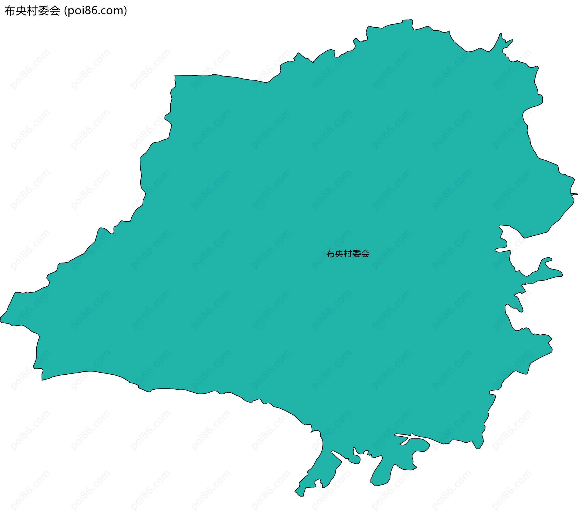 布央村委会边界地图