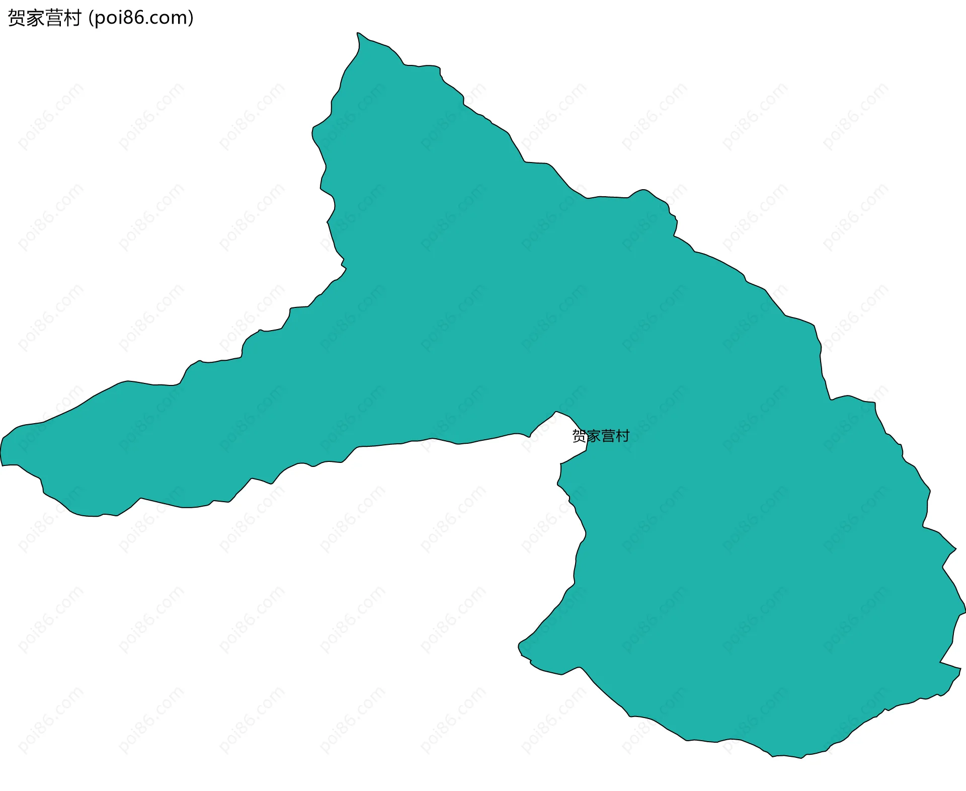 贺家营村边界地图